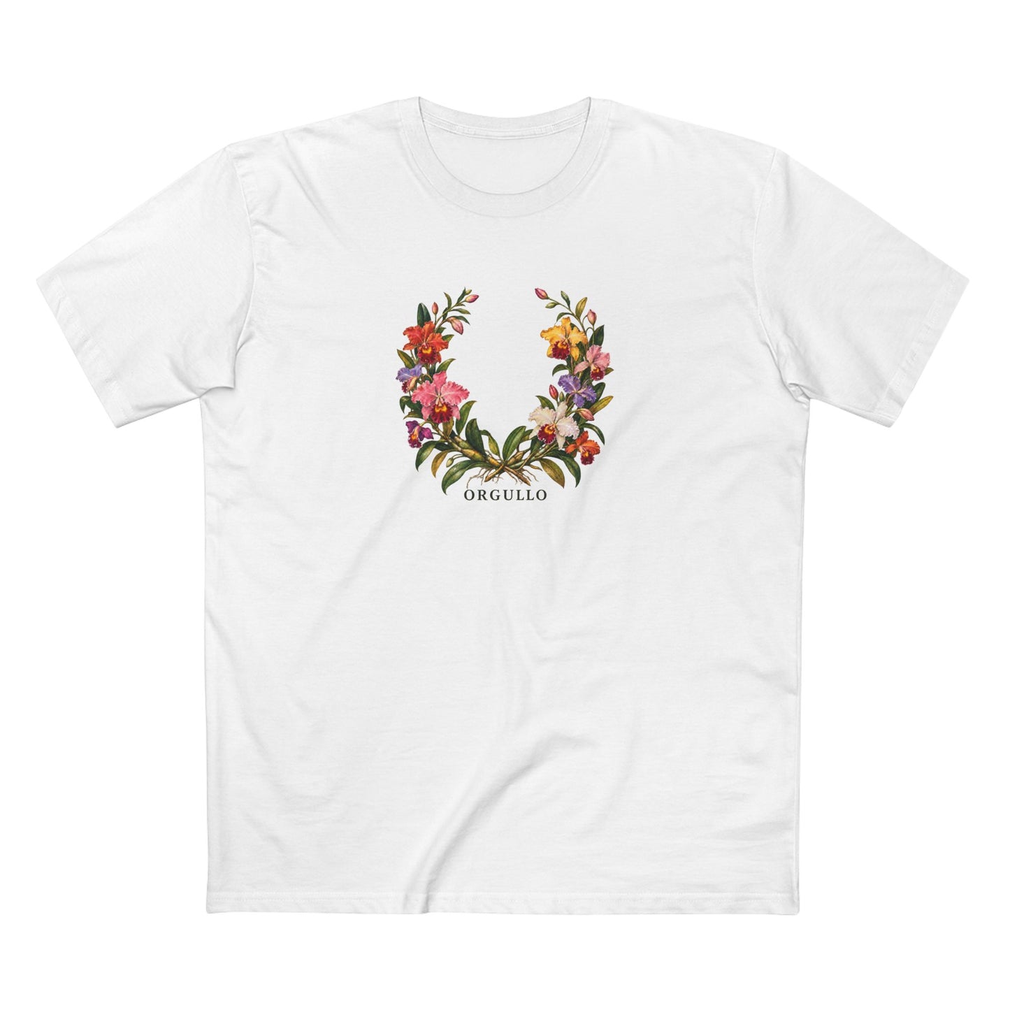 Orgullo Colombian Cattleya Orchid Pride T-Shirt | LGBTQ Botanical Tee