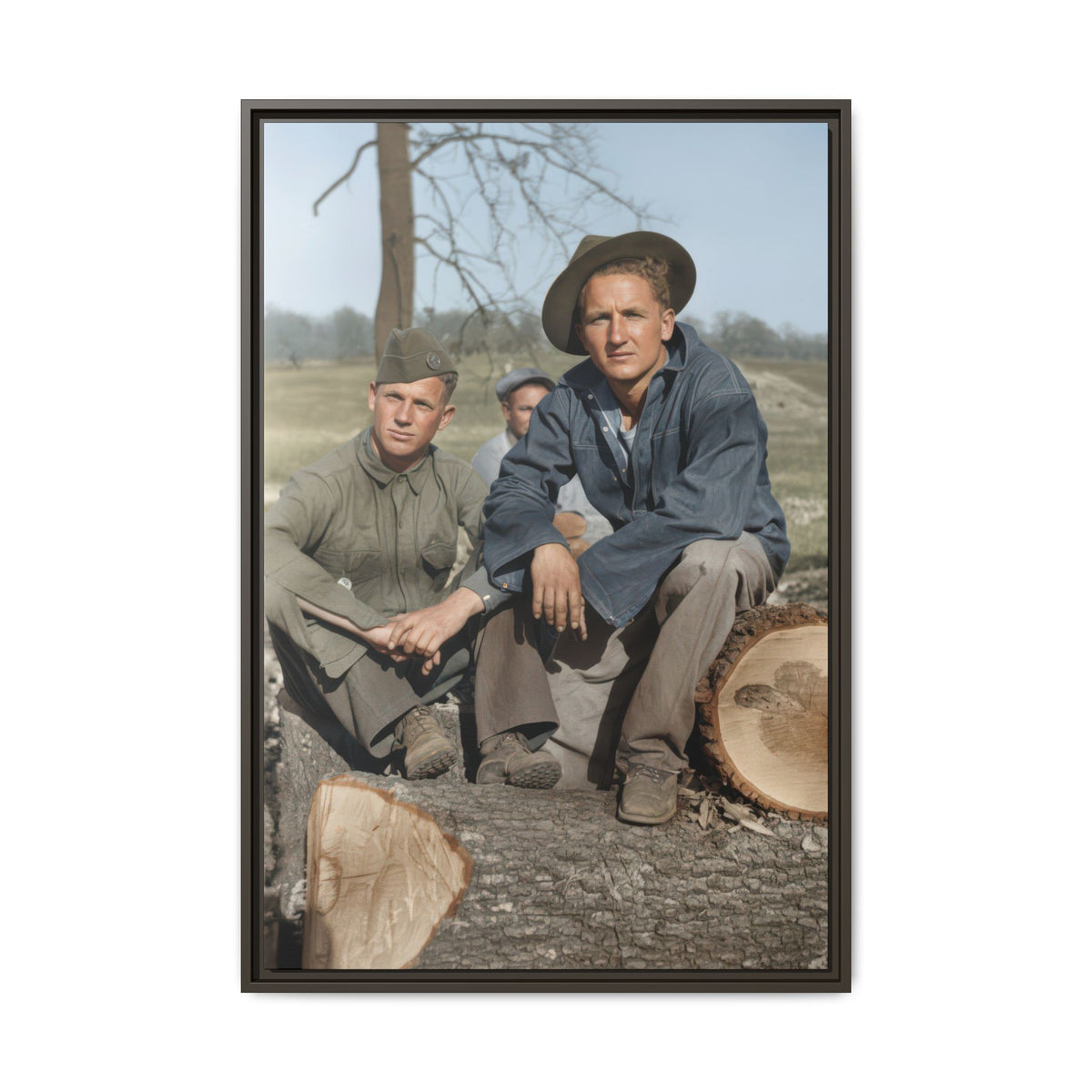 hommes 020 | Framed Vintage Photo - Matte Canvas