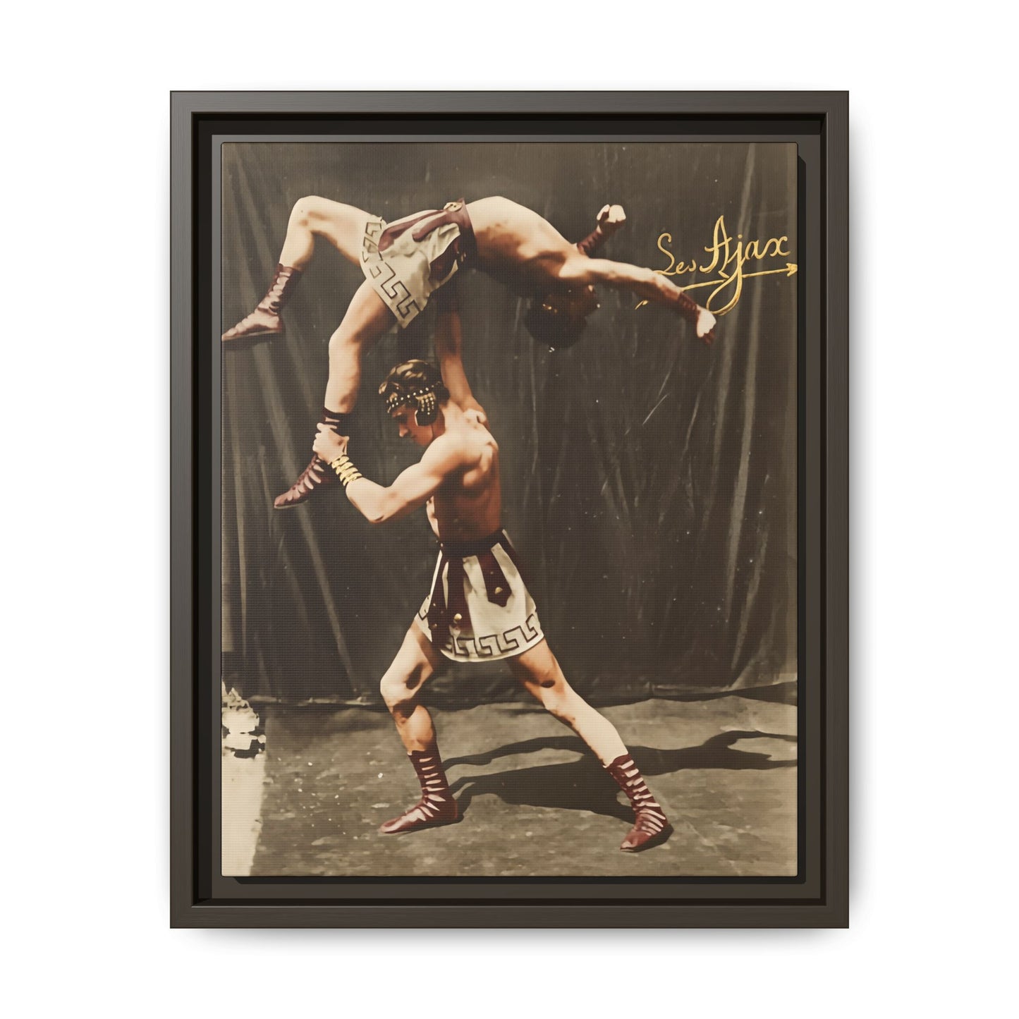 athlétisme 012 | Framed Vintage Photo - Matte Canvas