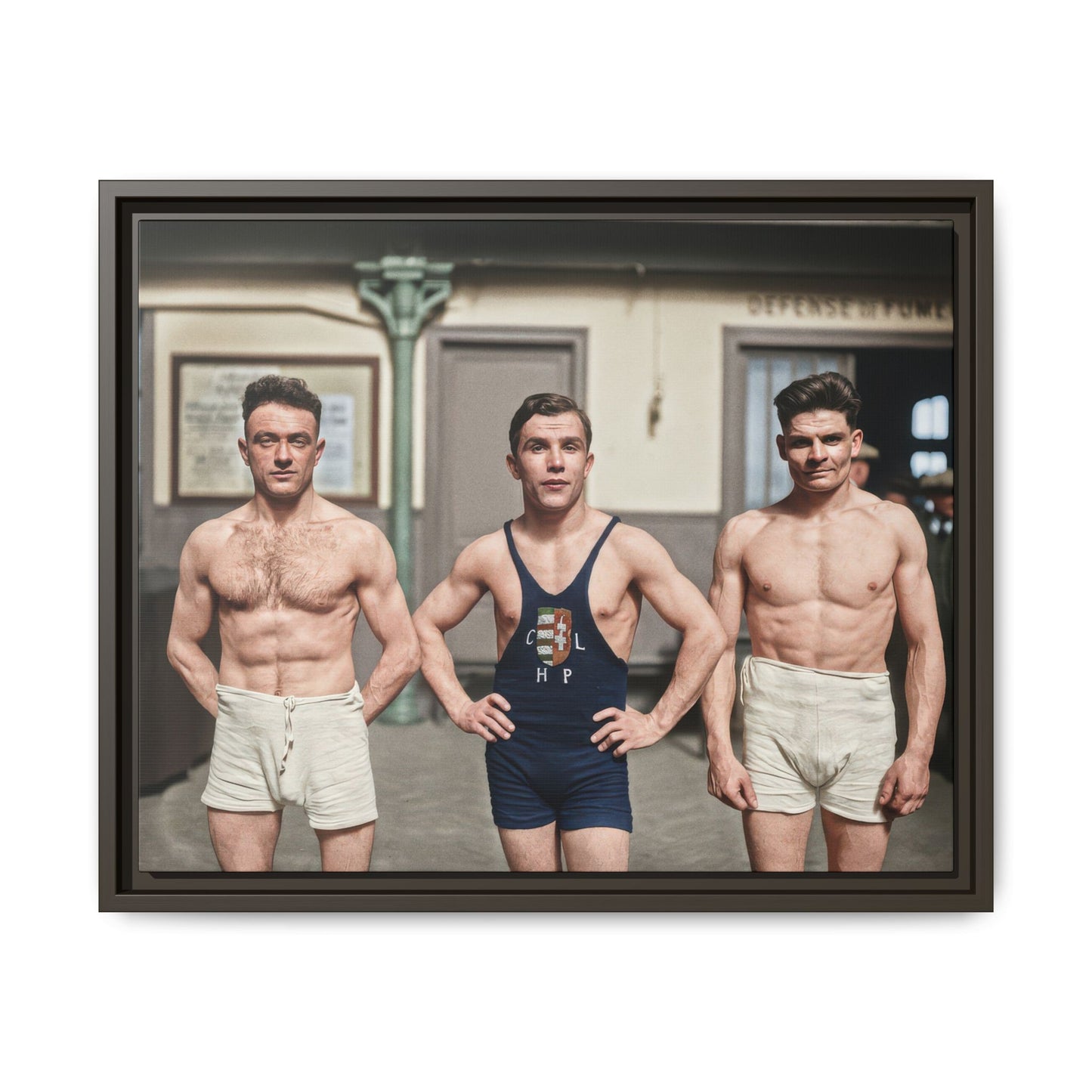 athlétisme 043 | Framed Vintage Photo - Matte Canvas