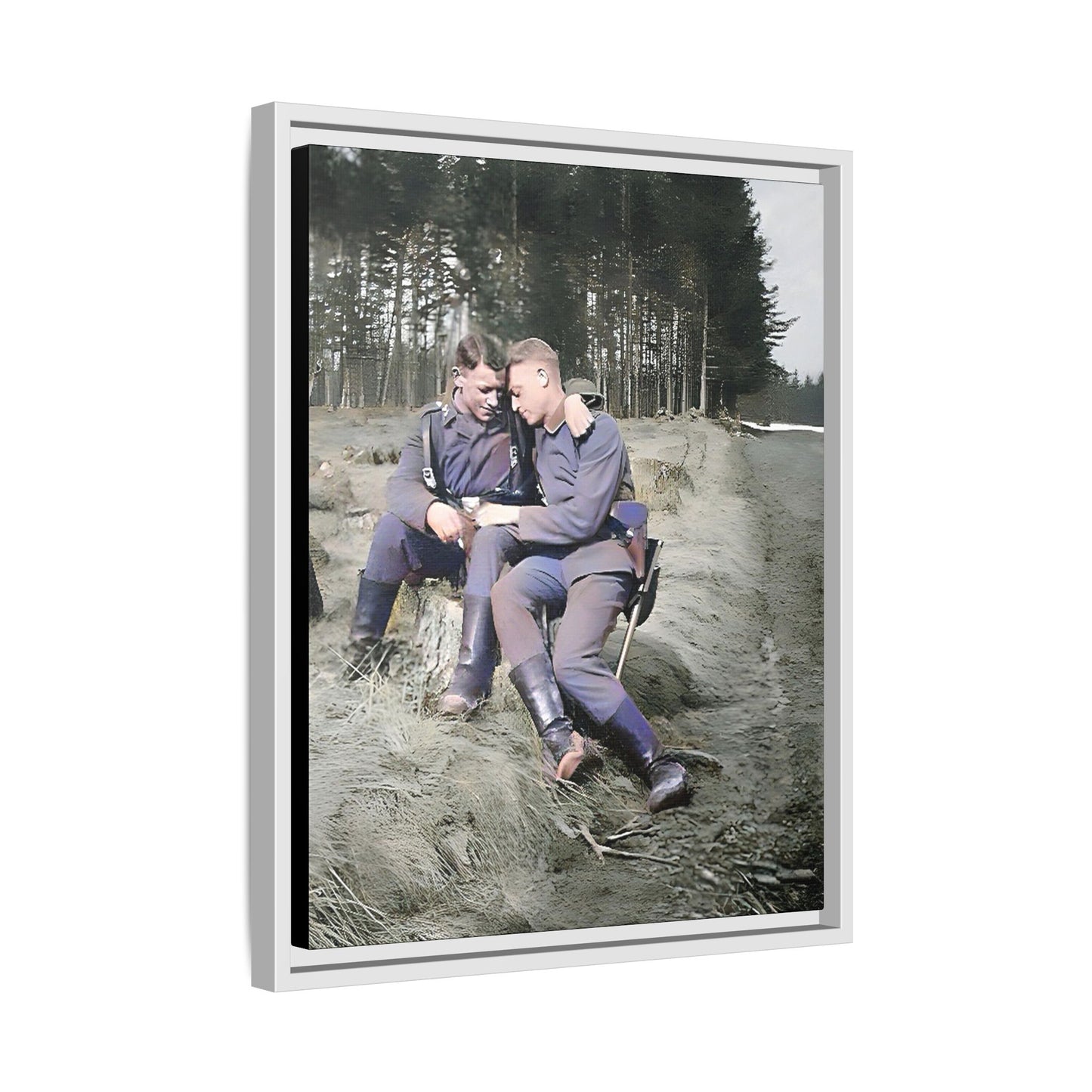 paire 006 | Framed Vintage Photo - Matte Canvas