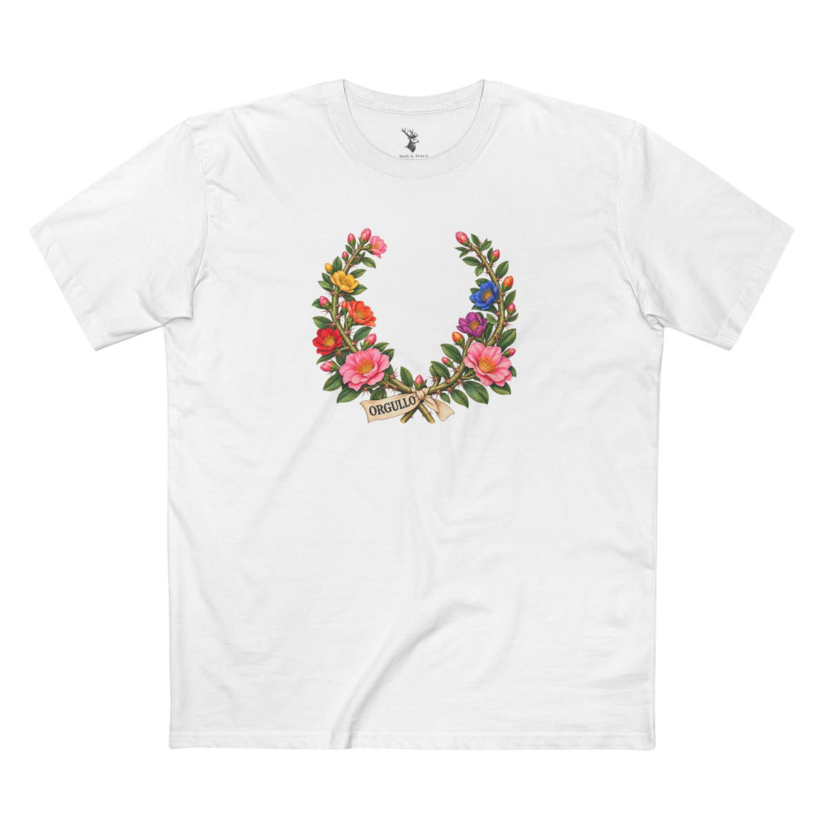 Dominican Bayahibe Rose Pride T-Shirt | ORGULLO Laurel Wreath Tee