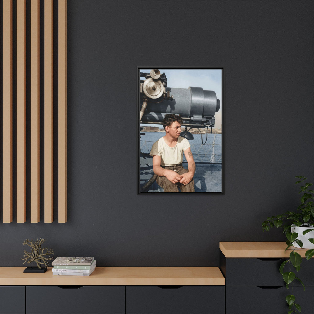 celibataire 026 | Framed Vintage Photo - Matte Canvas
