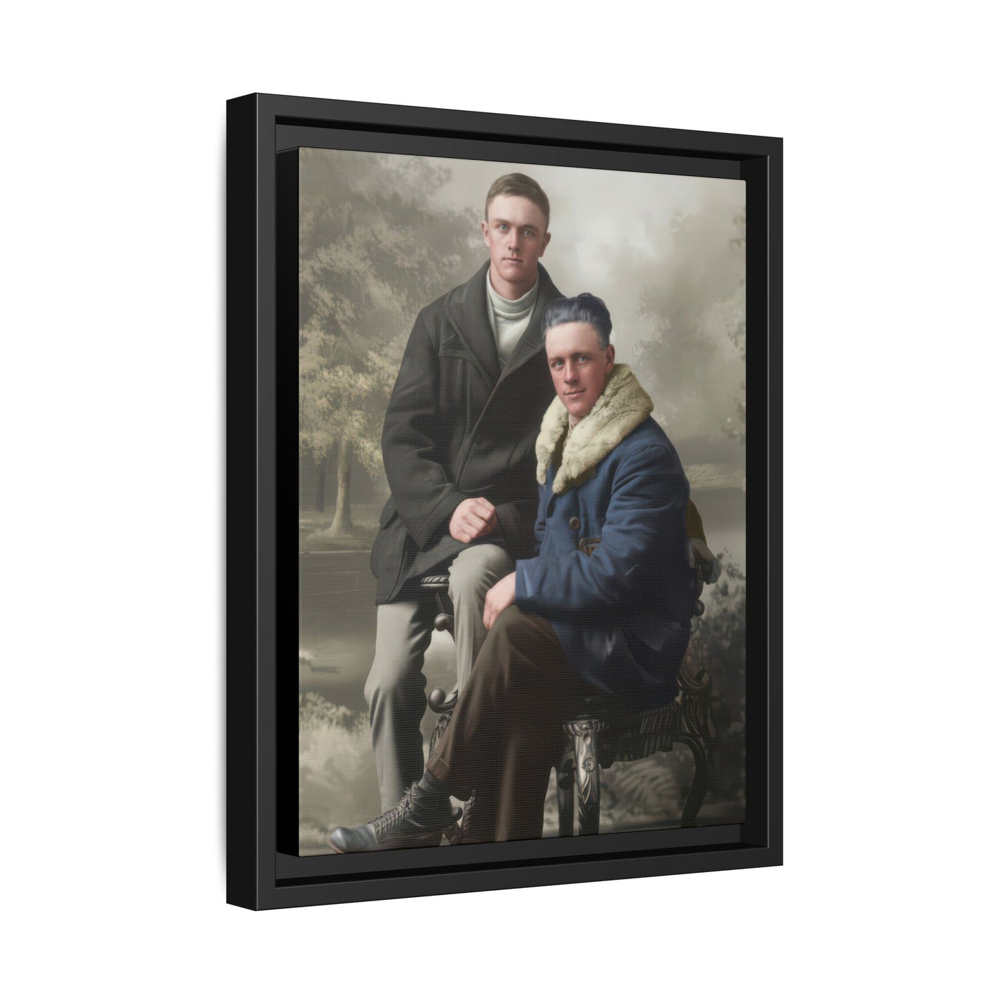 paire 086 | Framed Vintage Photo - Matte Canvas