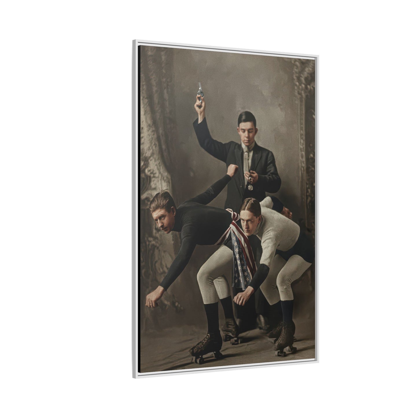 athlétisme 020 | Framed Vintage Photo - Matte Canvas