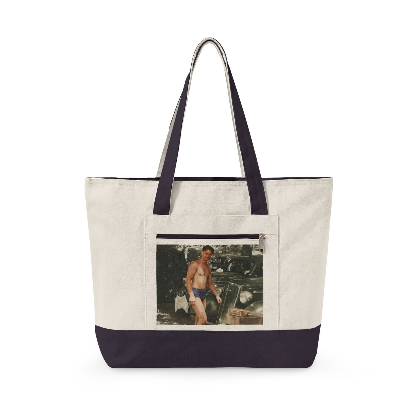 Beach Day Zippered Canvas Tote | nager 032