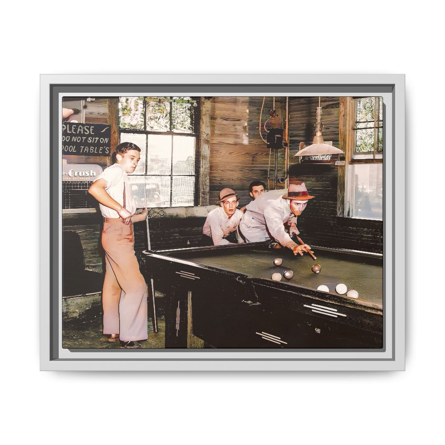 hommes 024 | Framed Vintage Photo - Matte Canvas