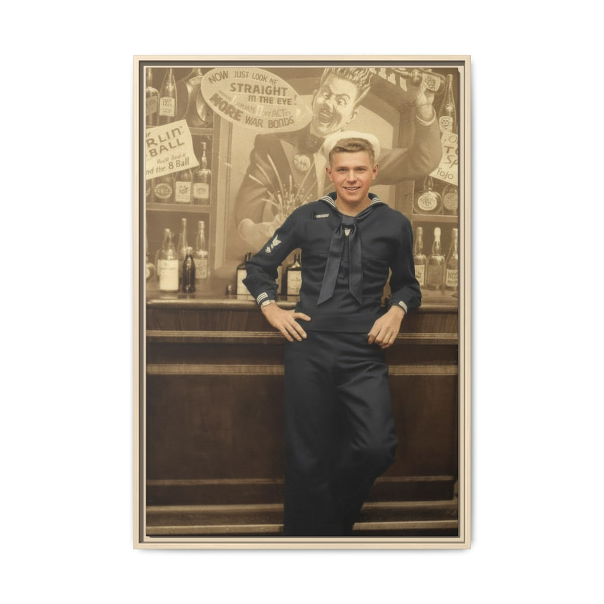 celibataire 006 | Framed Vintage Photo - Matte Canvas