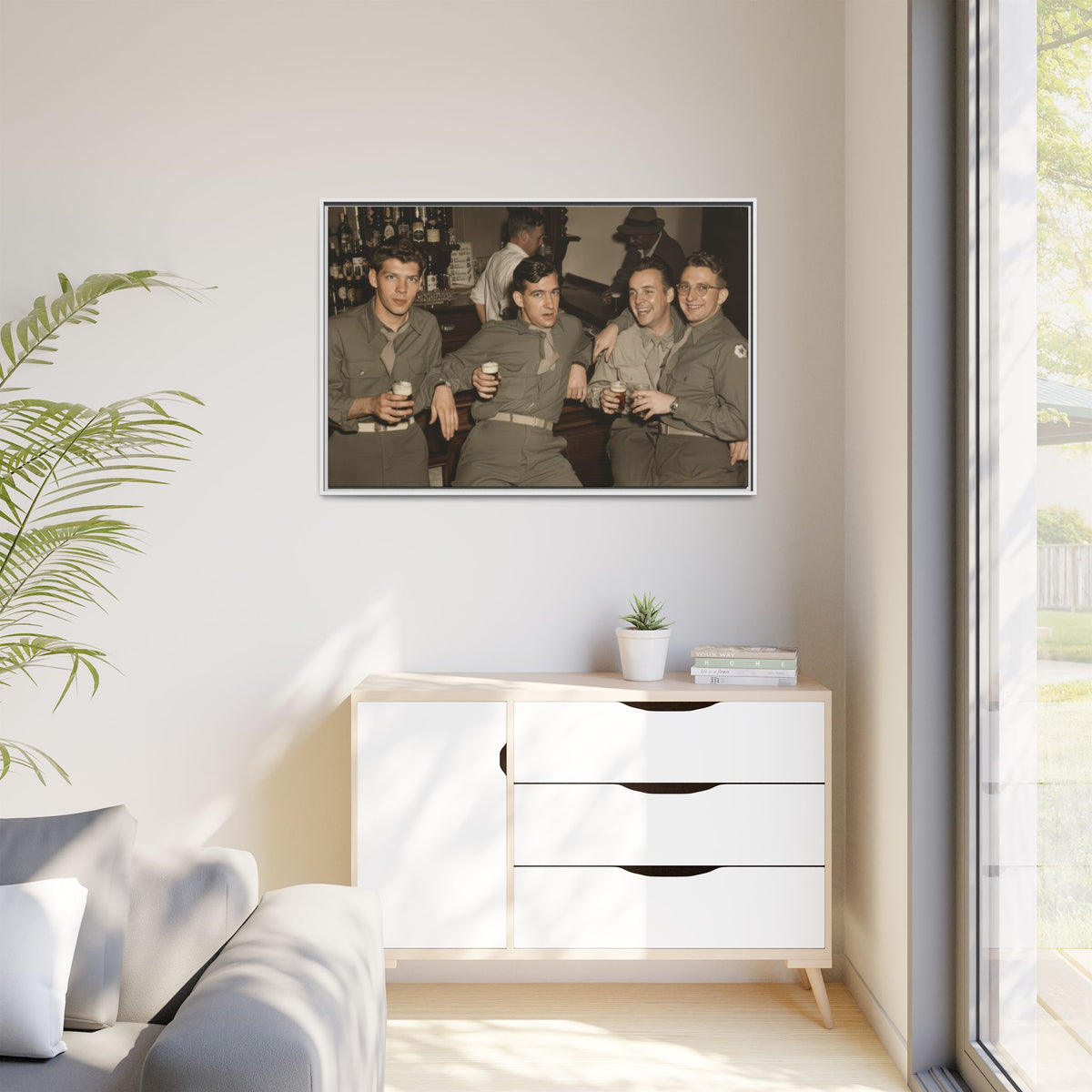 hommes 030 | Framed Vintage Photo - Matte Canvas