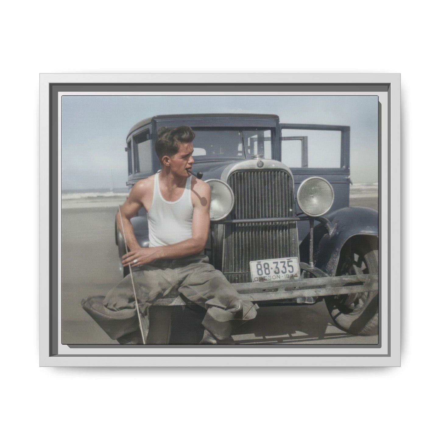 celibataire 008 | Framed Vintage Photo - Matte Canvas