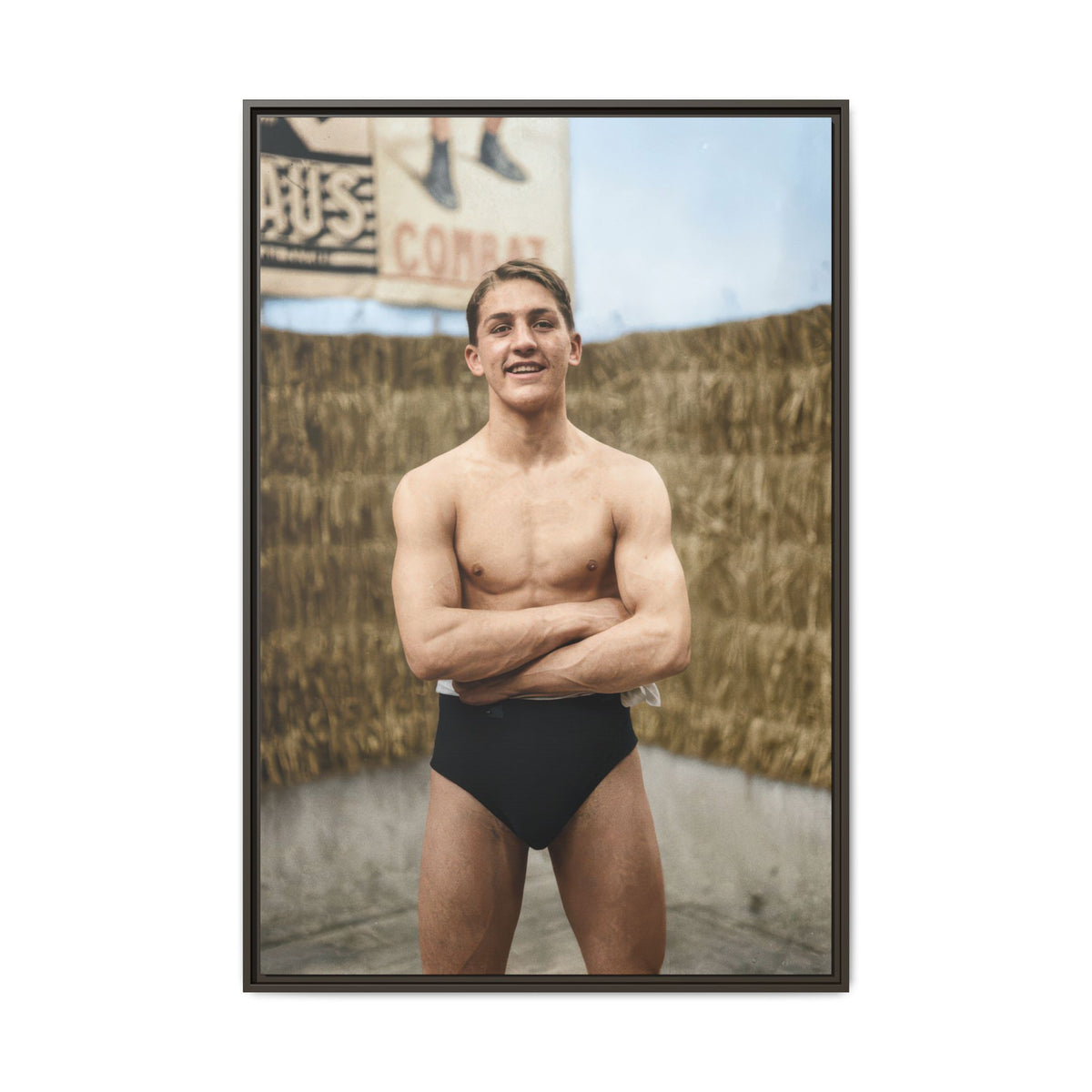 athlétisme 047 | Framed Vintage Photo - Matte Canvas