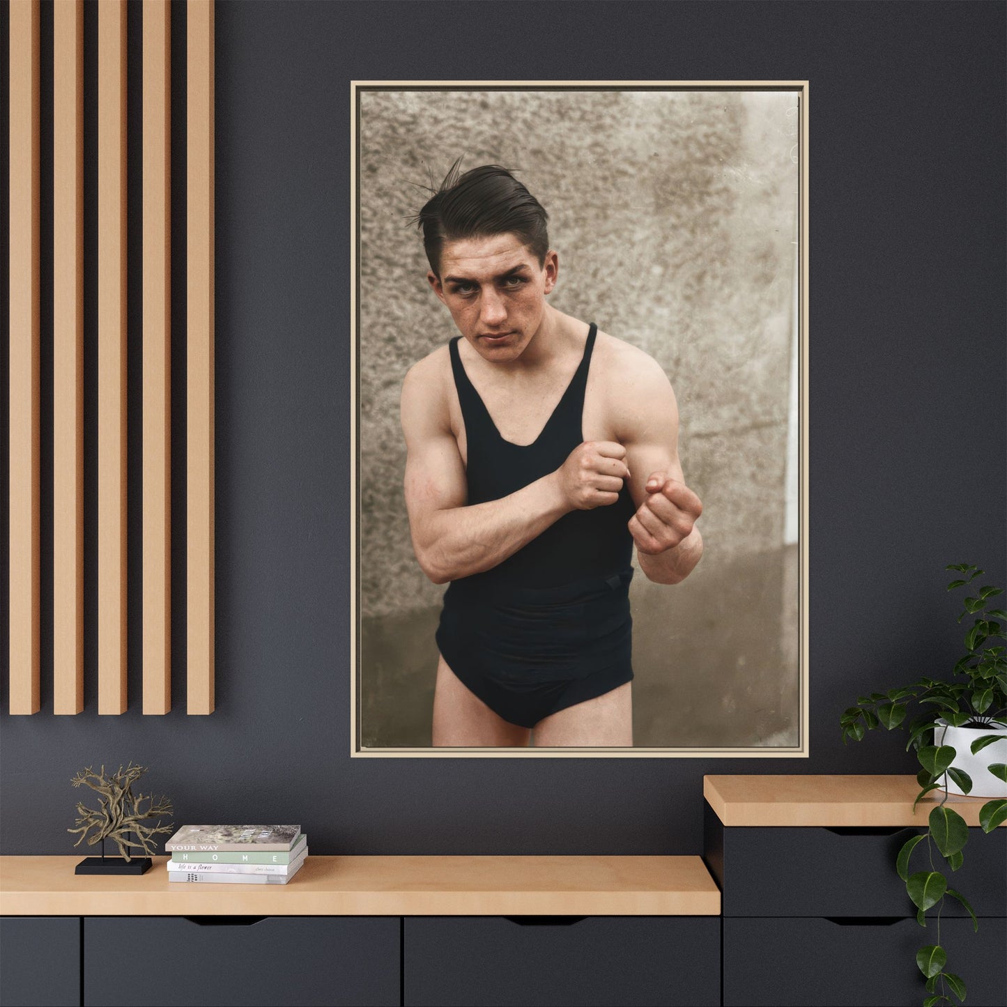athlétisme 048 | Framed Vintage Photo - Matte Canvas