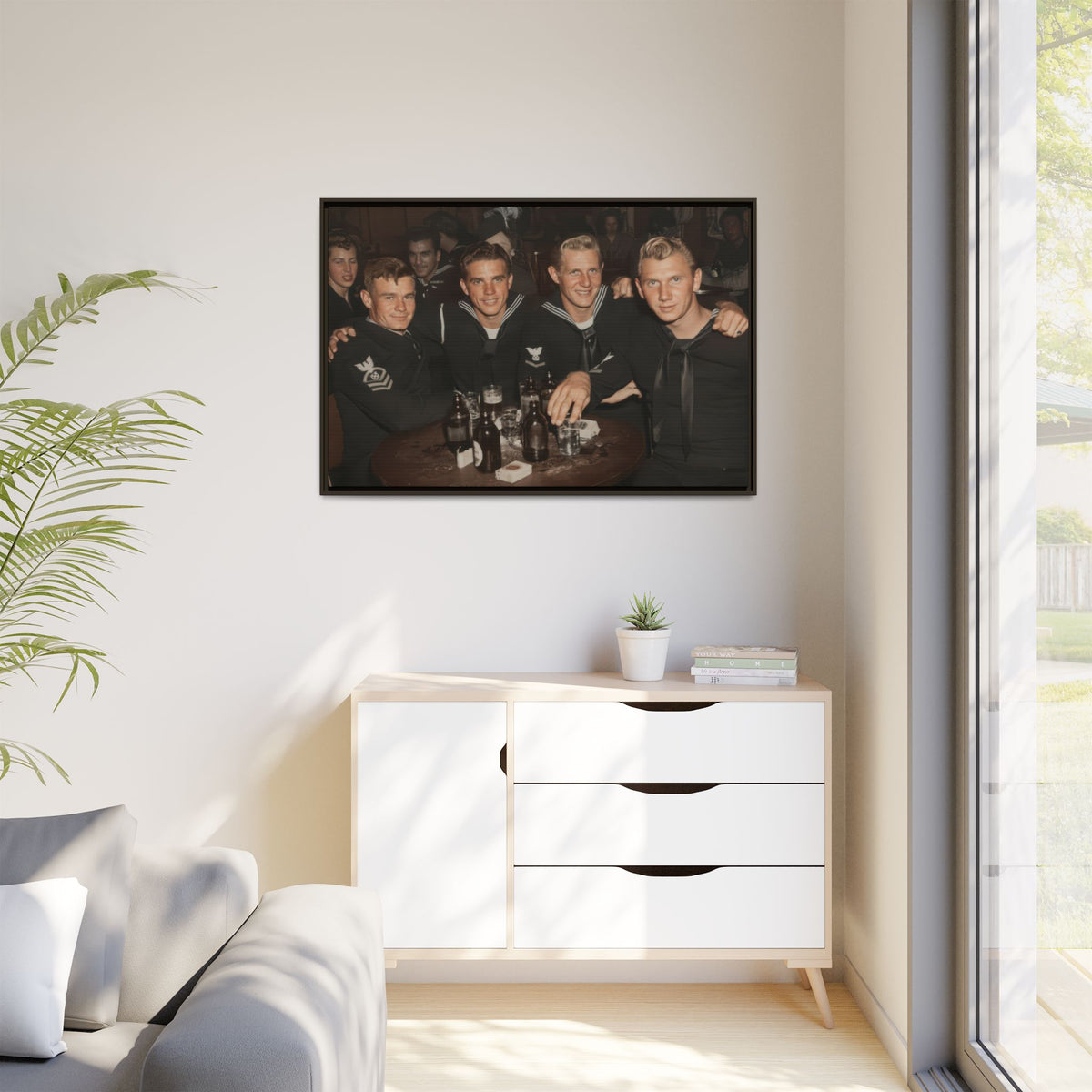 hommes 007 | Framed Vintage Photo - Matte Canvas2