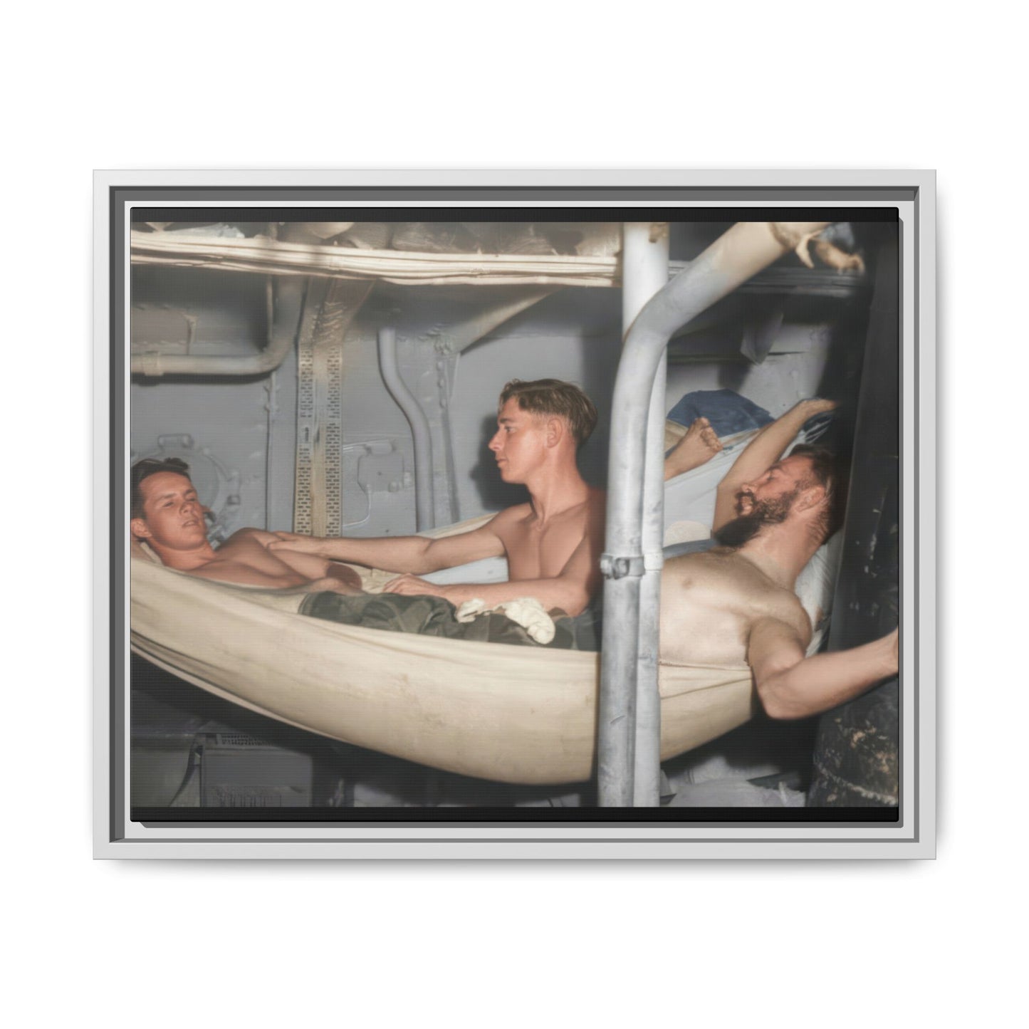 hommes 004 | Framed Vintage Photo - Matte Canvas