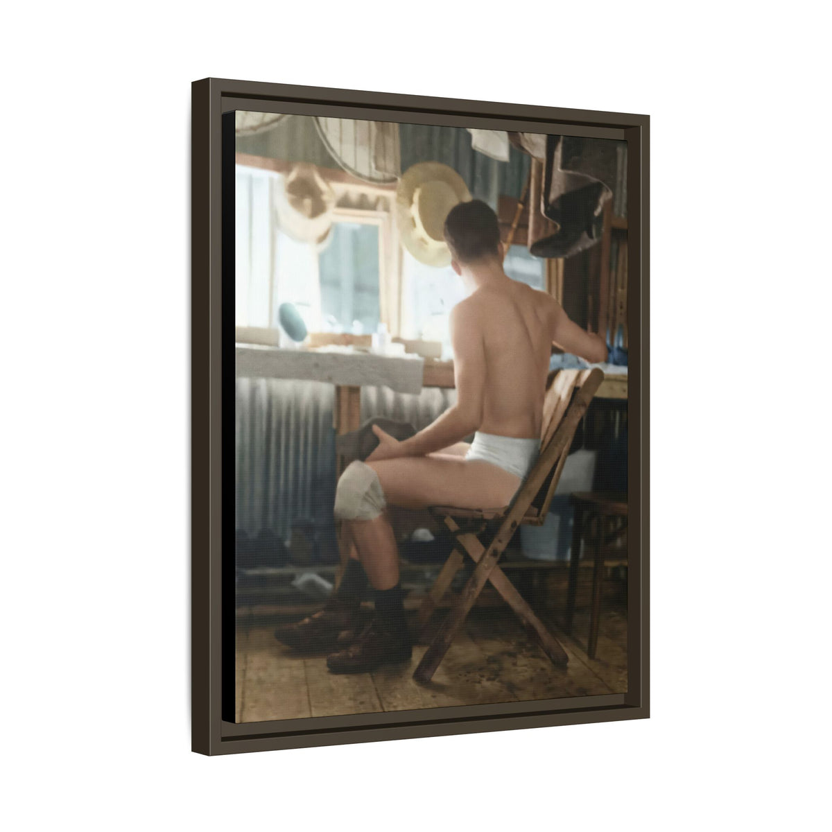 celibataire 022 | Framed Vintage Photo - Matte Canvas