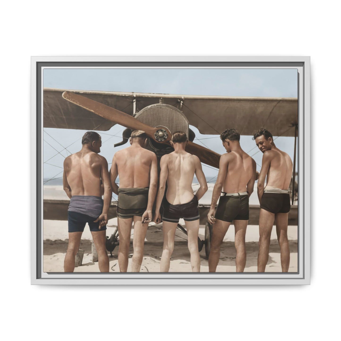 hommes 019 | Framed Vintage Photo - Matte Canvas