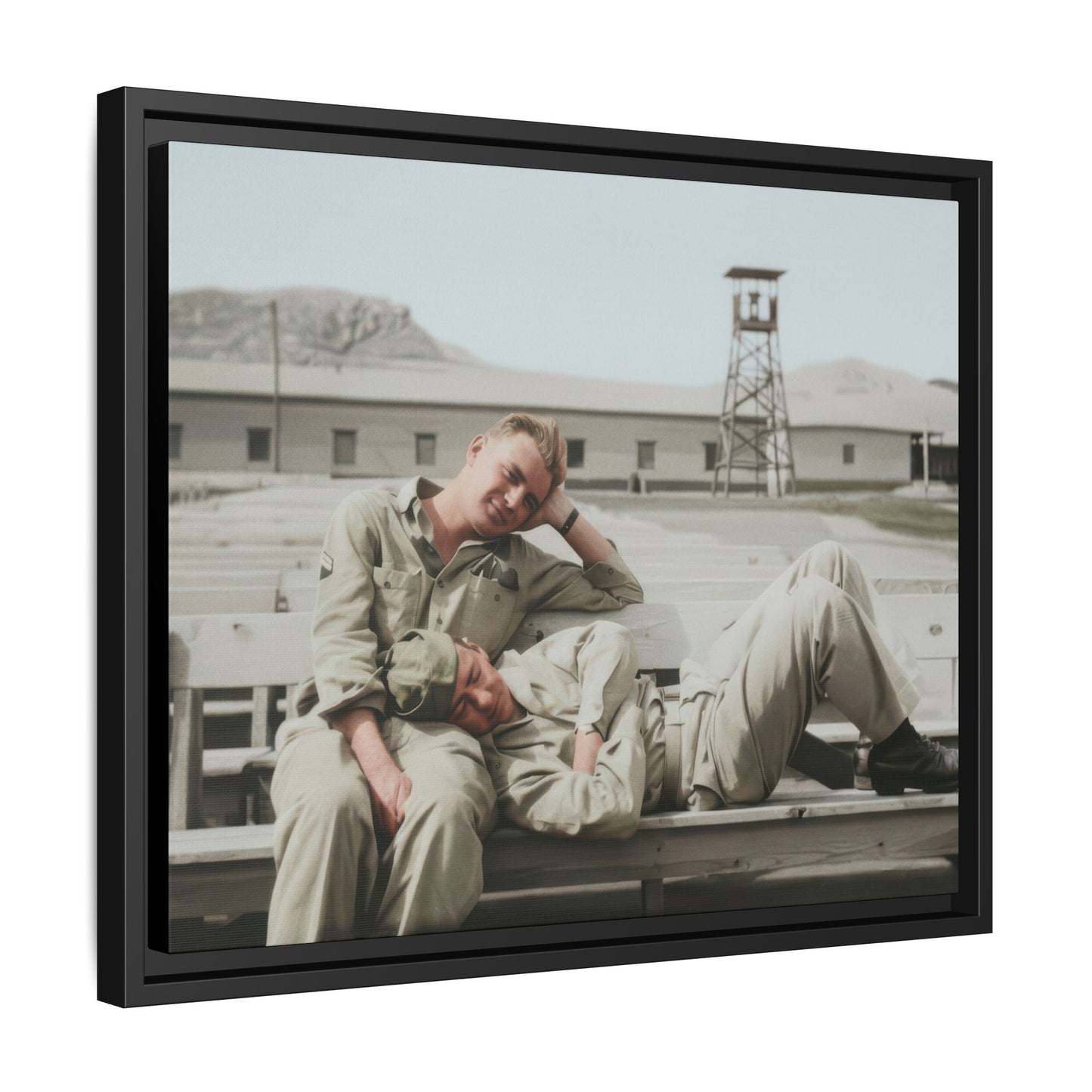 paire 096 | Framed Vintage Photo - Matte Canvas