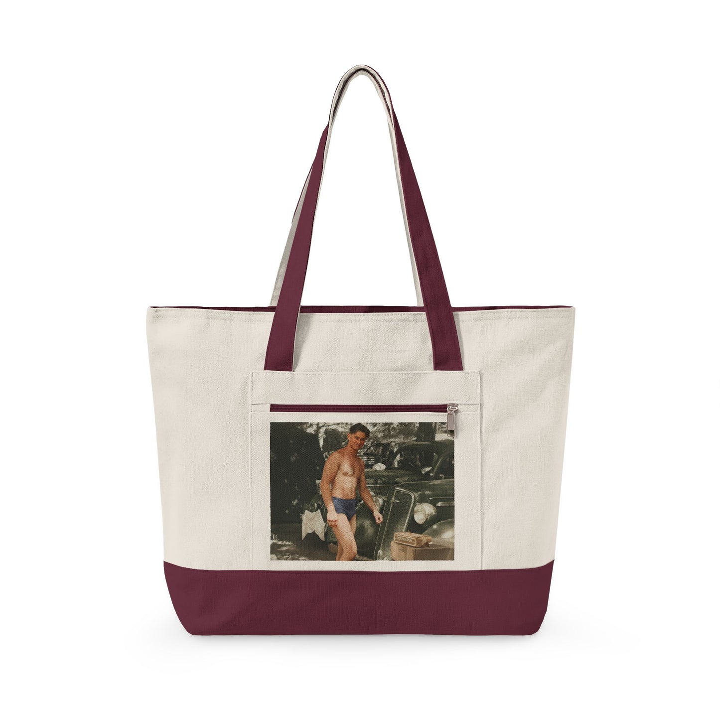 Walt & Pete NAGER roadside summer canvas tote 