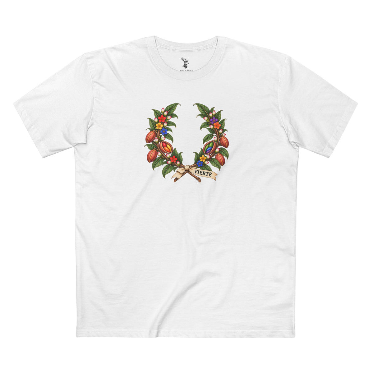 Guinean Kola Fierté Pride Laurel Wreath T-Shirt — Welcome & Connection