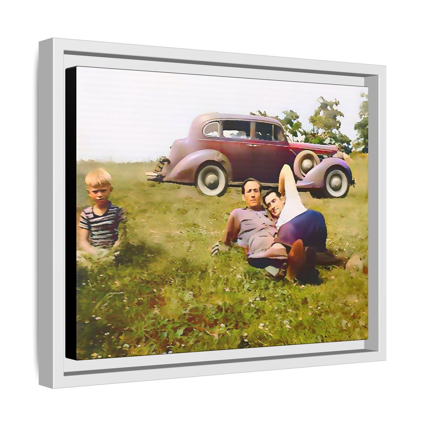 paire 003 | Framed Vintage Photo - Matte Canvas