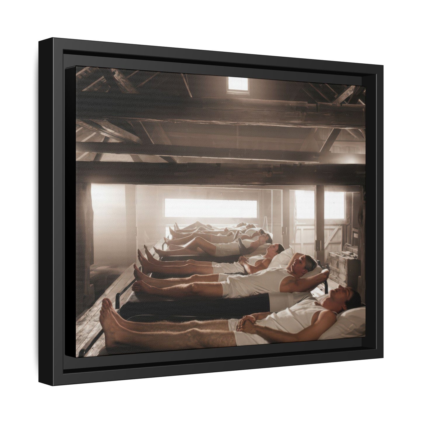 hommes 013 | Framed Vintage Photo - Matte Canvas