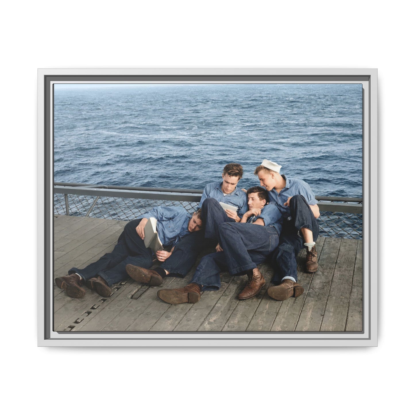 hommes 025 | Framed Vintage Photo - Matte Canvas