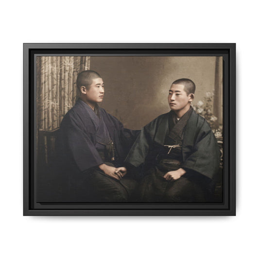 early twentieth century japanese studio portrait vintage photograph canvas wall art