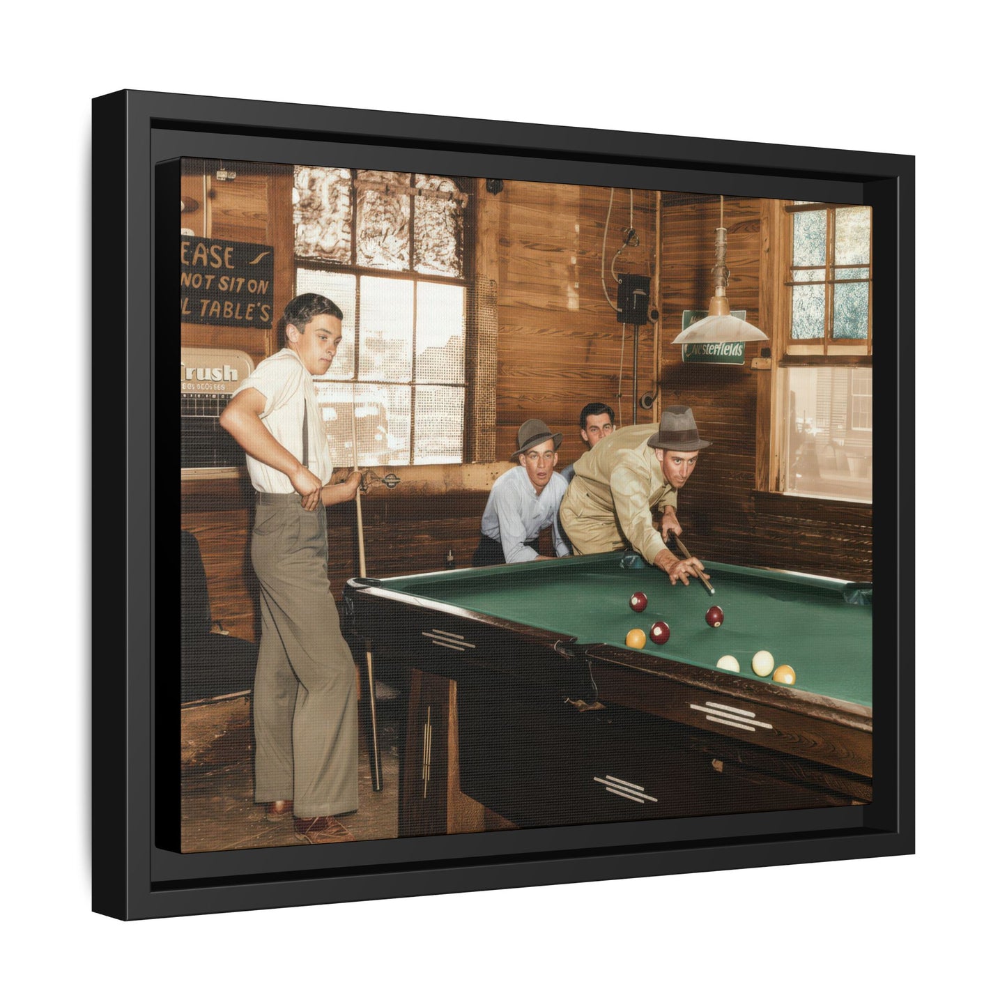 hommes 024 | Framed Vintage Photo - Matte Canvas