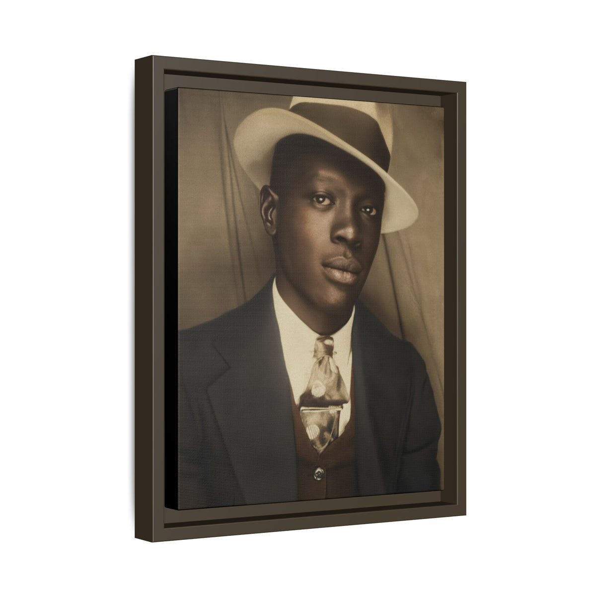 celibataire 019 | Framed Vintage Photo - Matte Canvas
