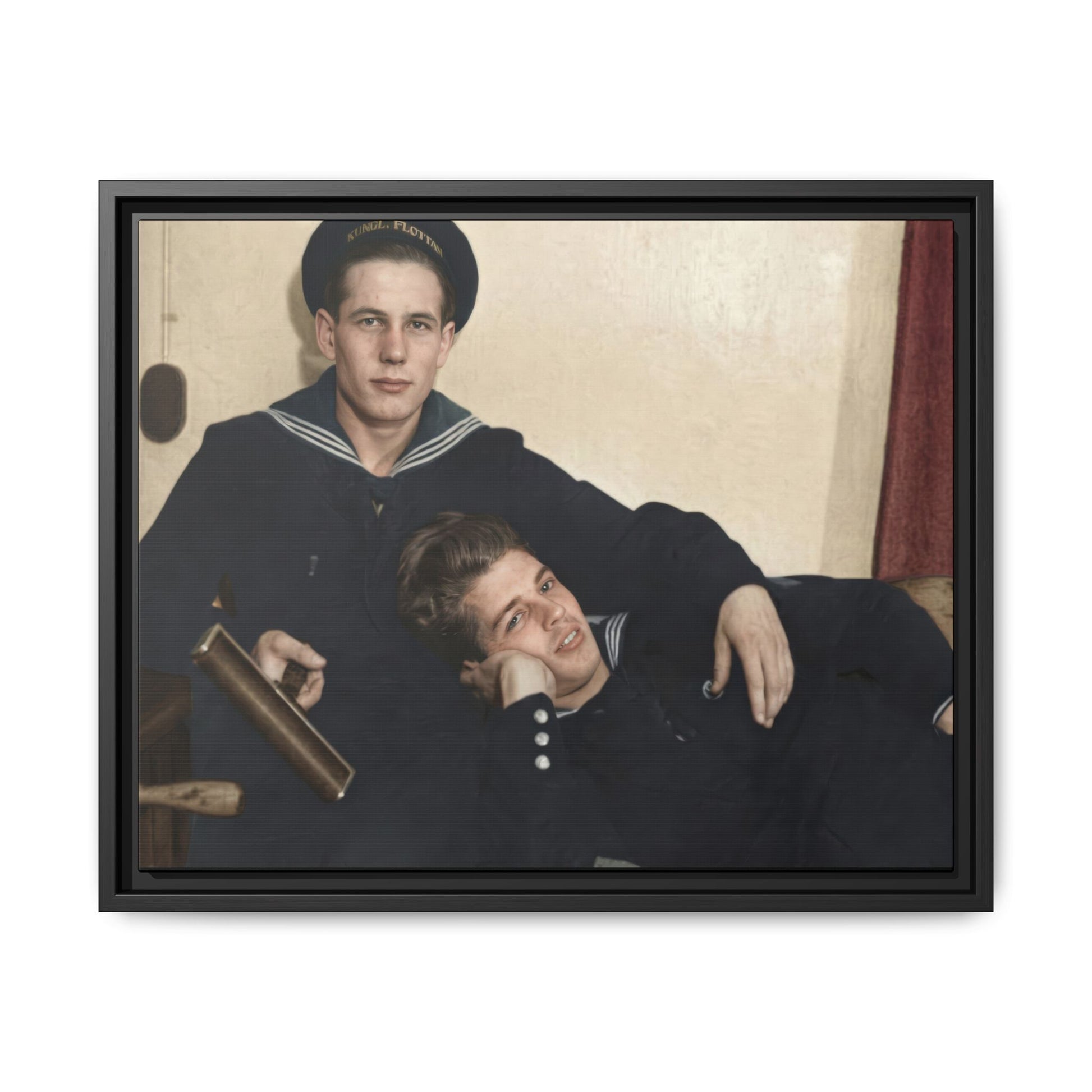 historic sailor uniform portrait archival vintage photo wall art