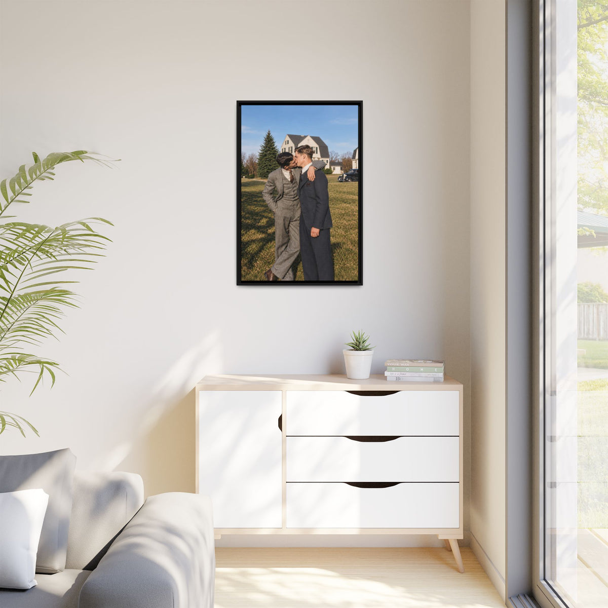 paire 005 | Framed Vintage Photo - Matte Canvas