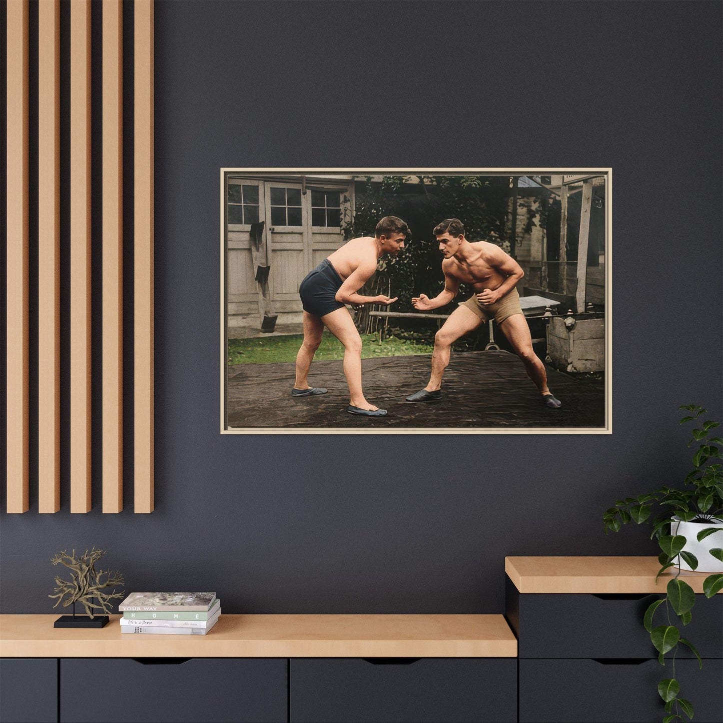 athlétisme 033 | Framed Vintage Photo - Matte Canvas