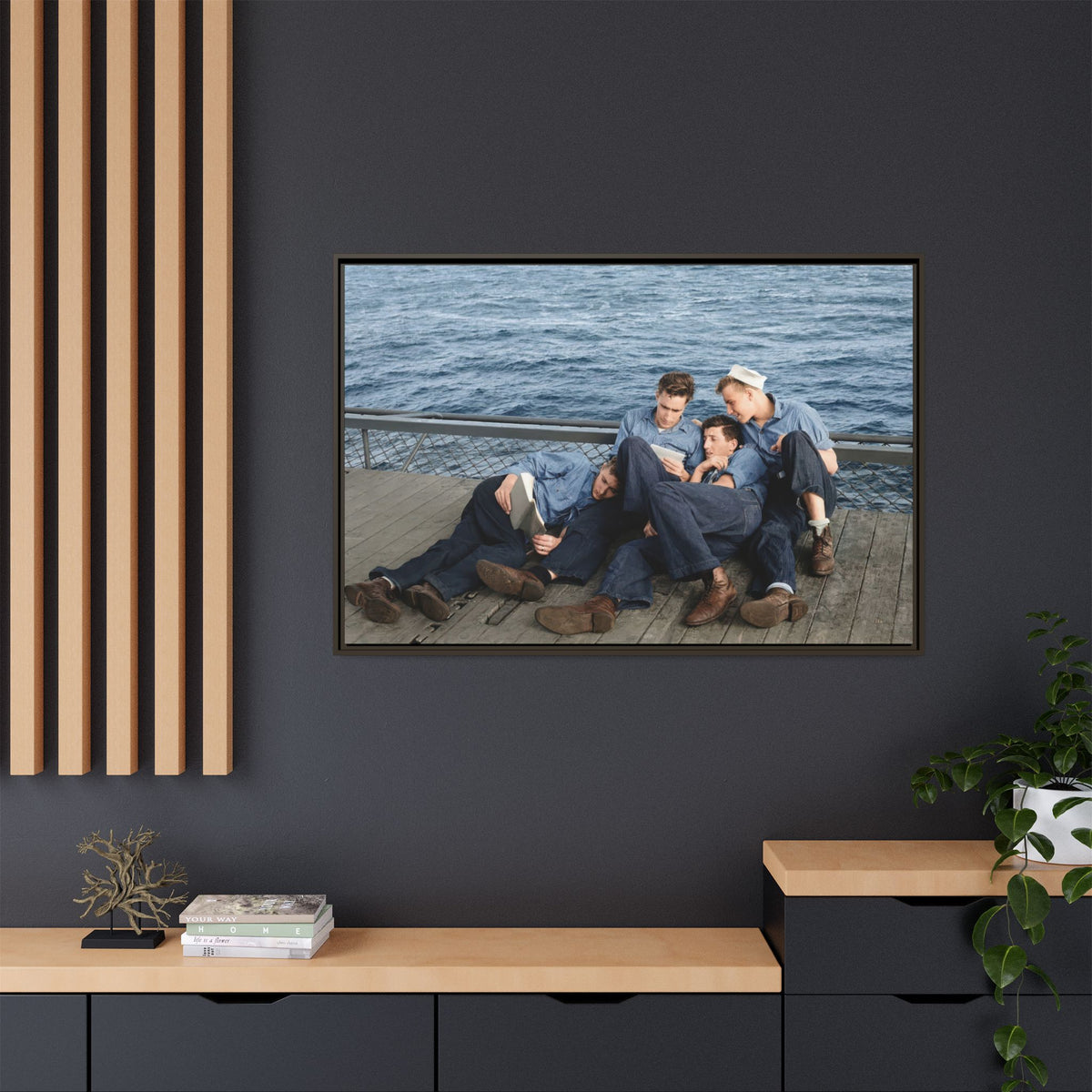 hommes 025 | Framed Vintage Photo - Matte Canvas