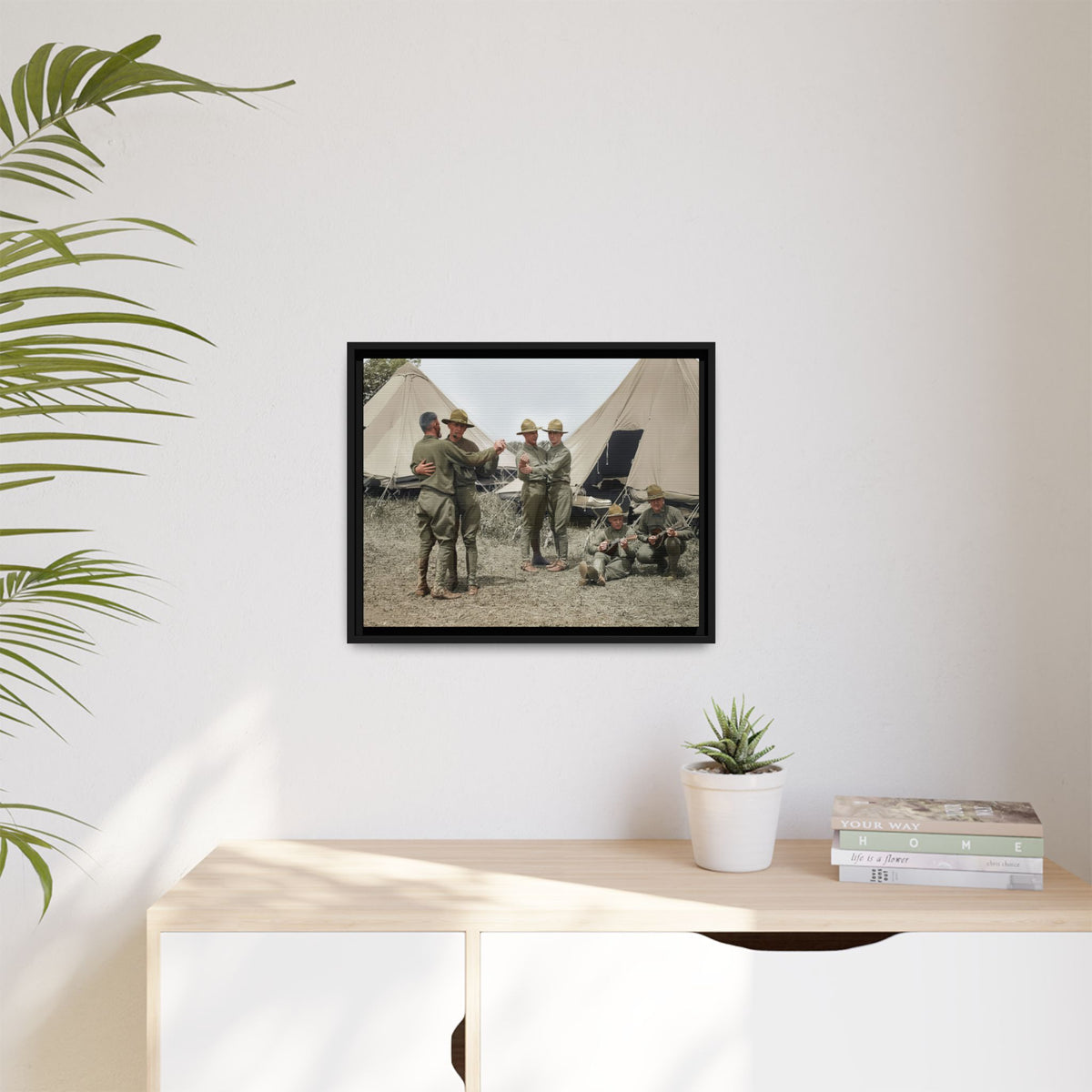 hommes 006 | Framed Vintage Photo - Matte Canvas