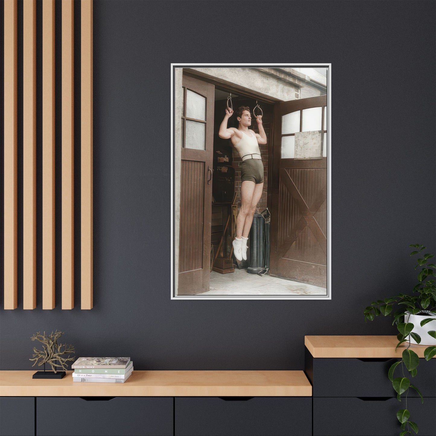 athlétisme 031 | Framed Vintage Photo - Matte Canvas