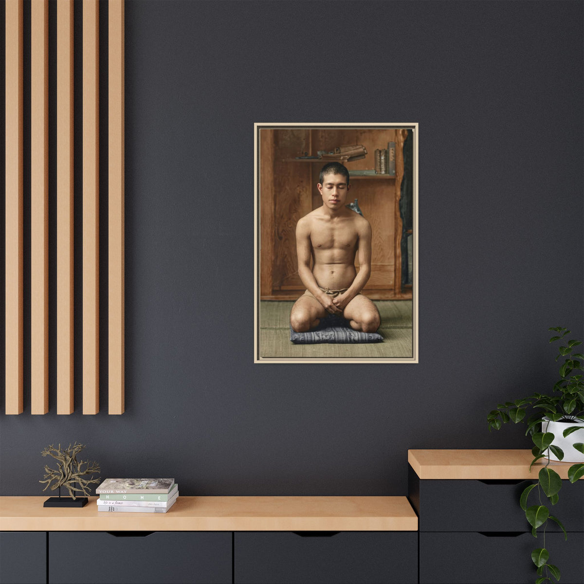 celibataire 025 | Framed Vintage Photo - Matte Canvas