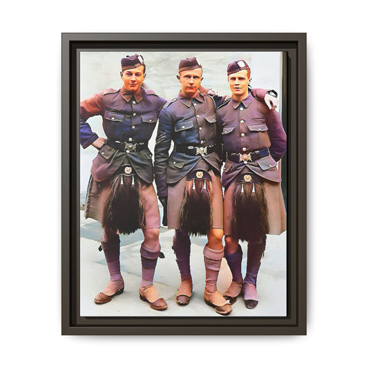 hommes 014 | Framed Vintage Photo - Matte Canvas