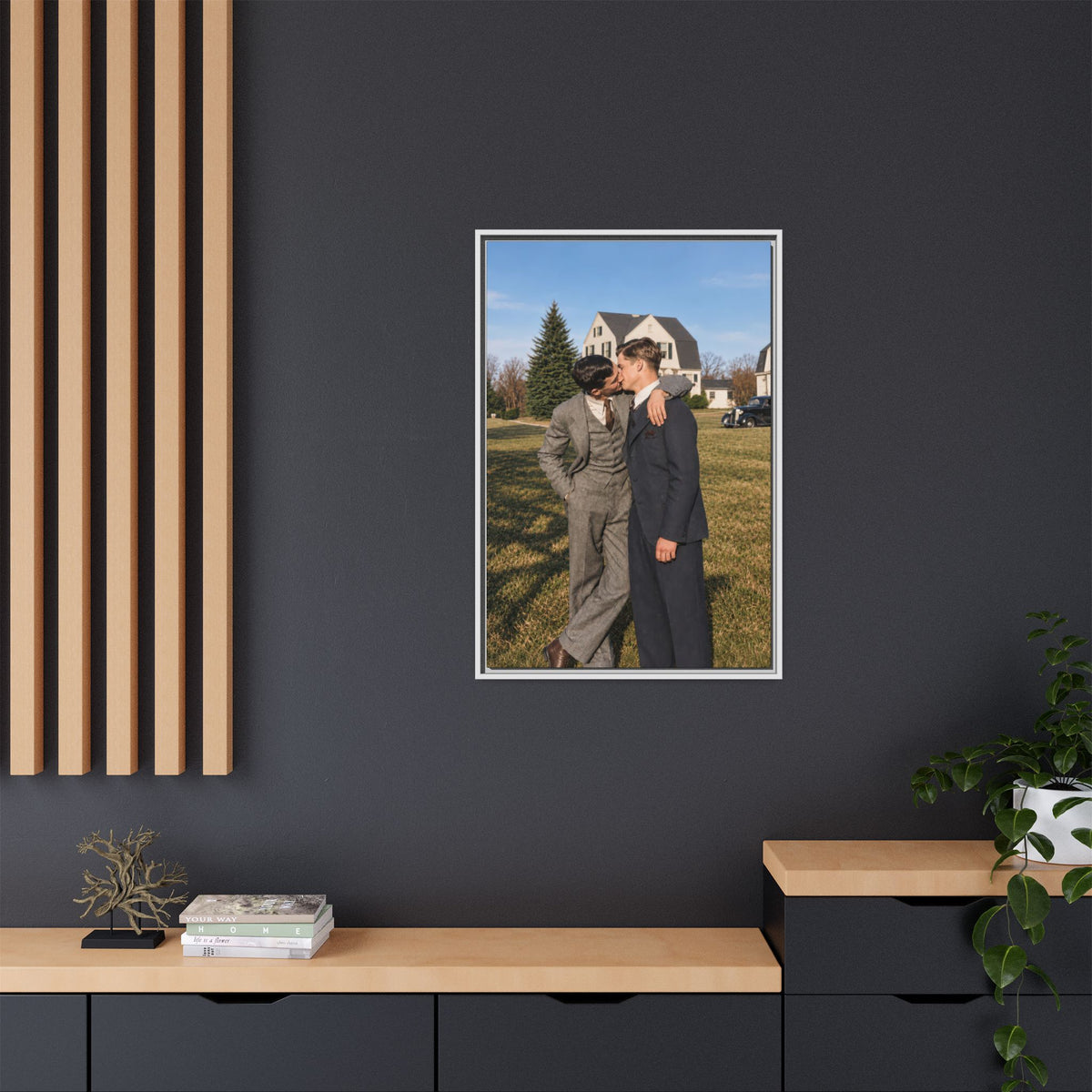 paire 005 | Framed Vintage Photo - Matte Canvas