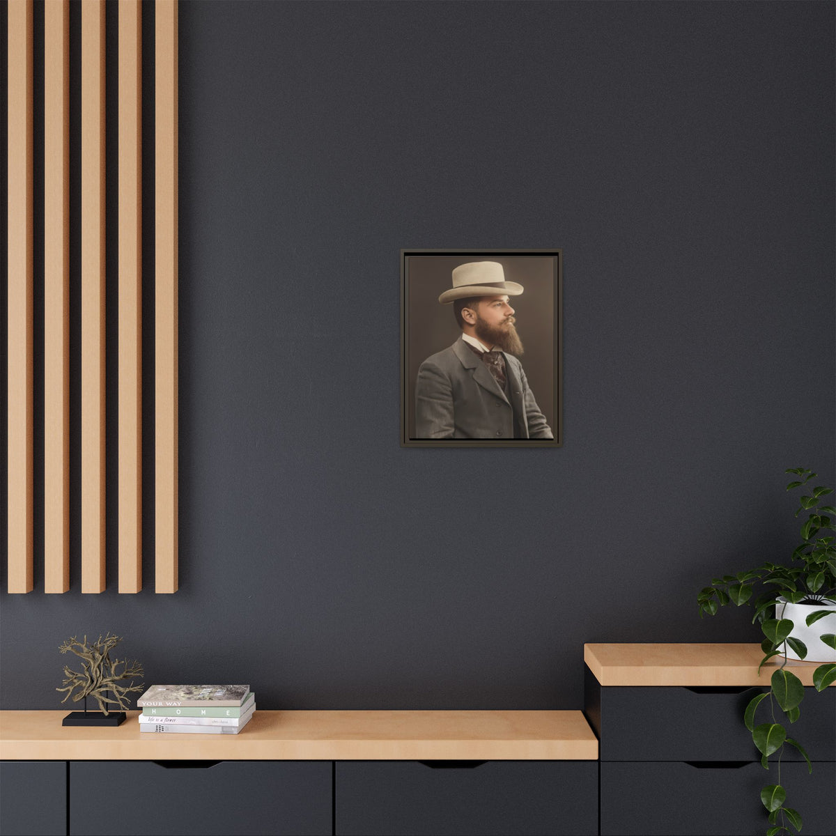 celibataire 014 | Framed Vintage Photo - Matte Canvas