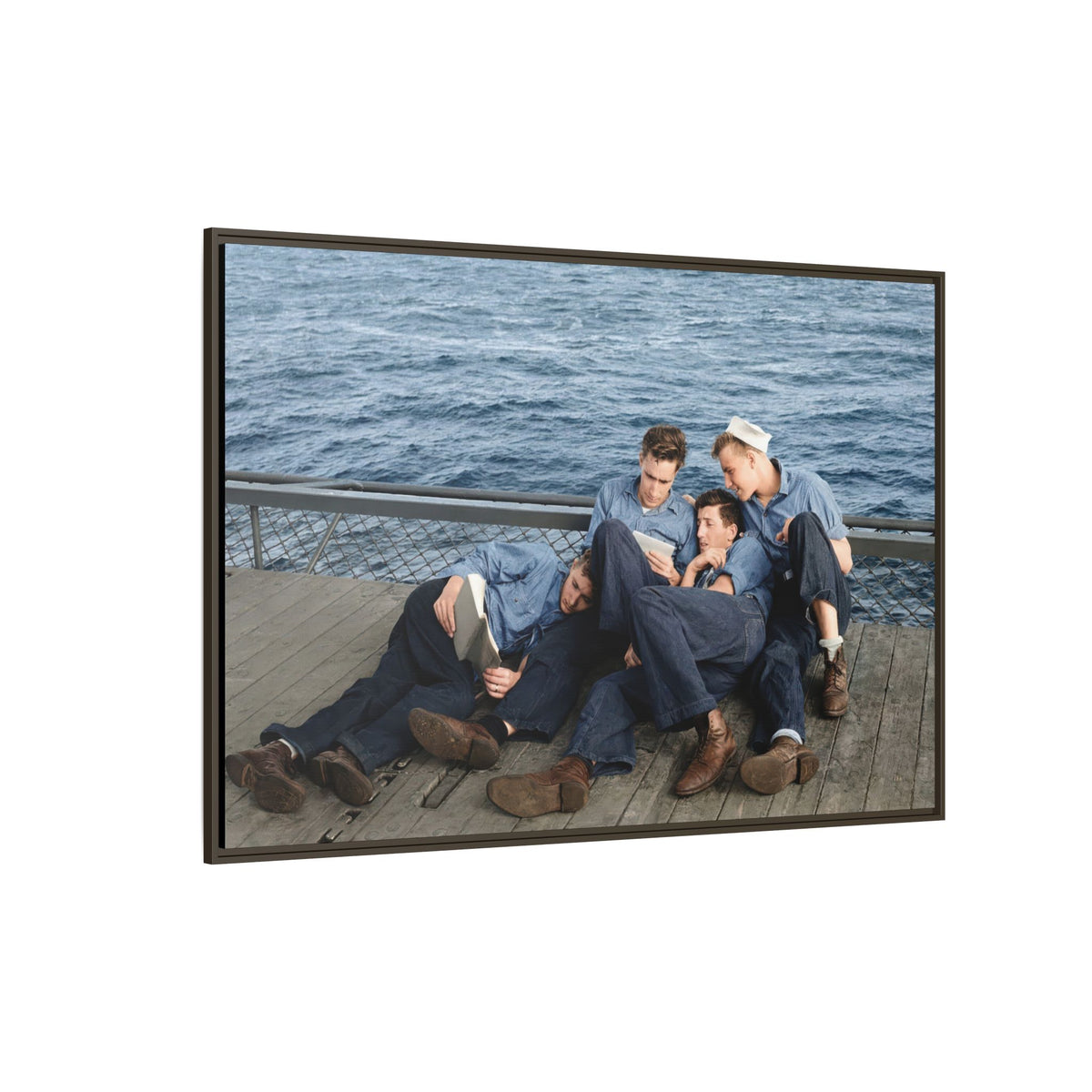 hommes 025 | Framed Vintage Photo - Matte Canvas