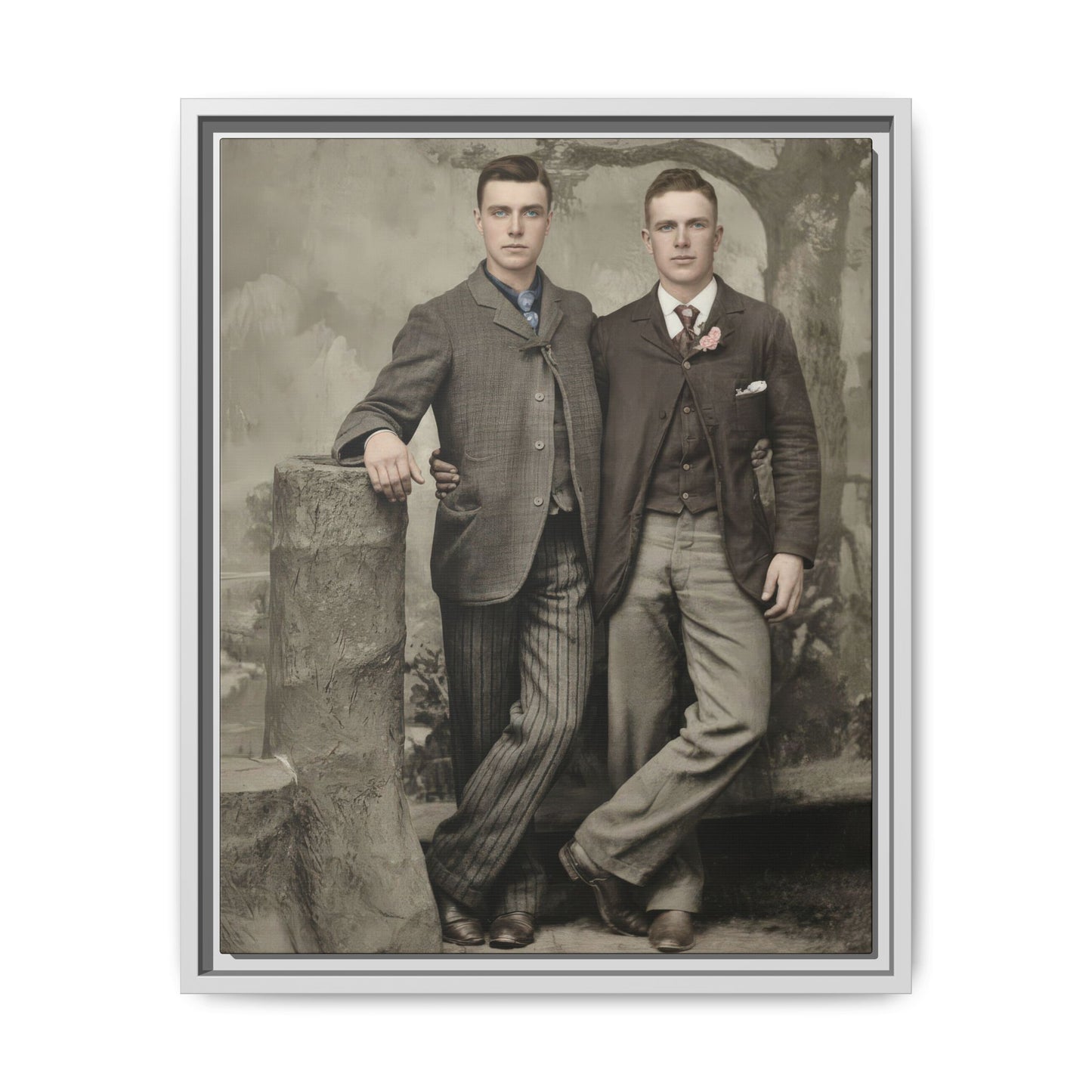 paire 059 | Framed Vintage Photo - Matte Canvas