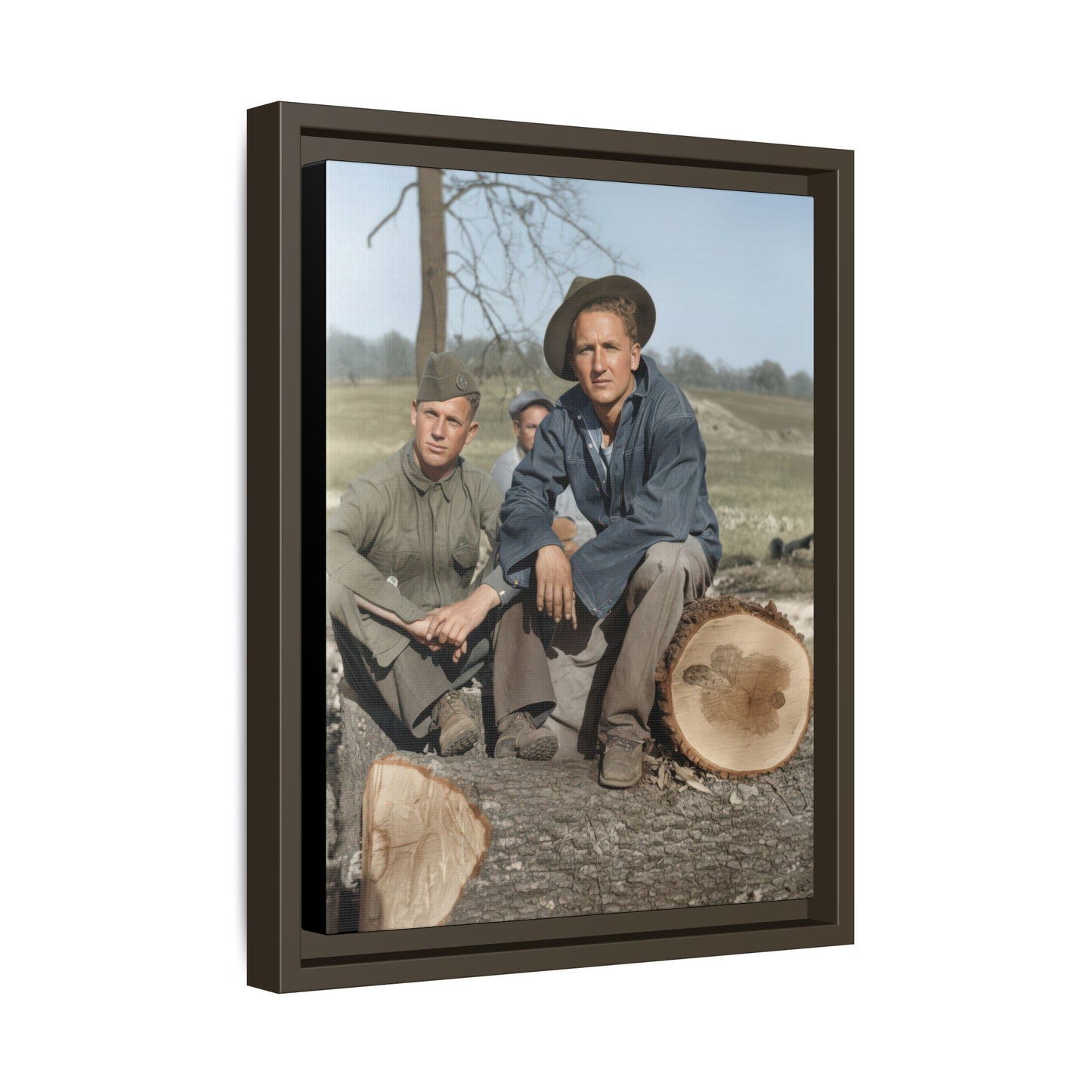 hommes 020 | Framed Vintage Photo - Matte Canvas