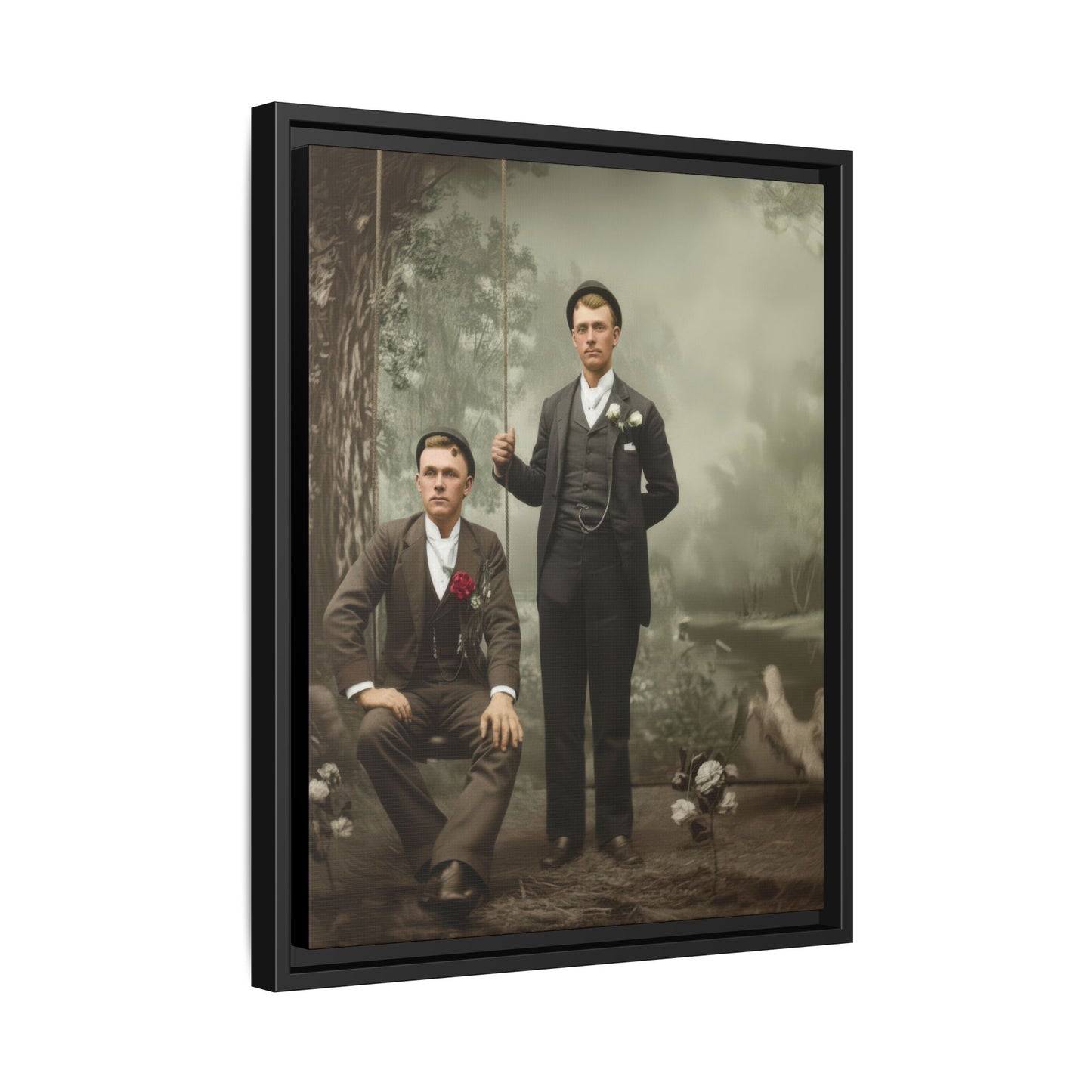 paire 008 | Framed Vintage Photo - Matte Canvas