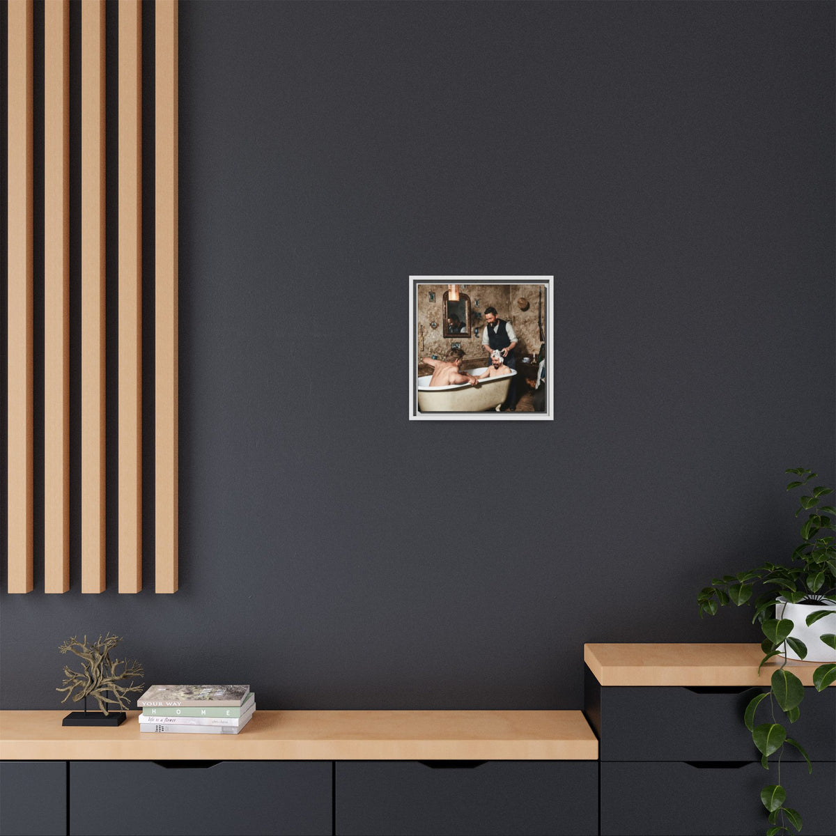 hommes 031 | Framed Vintage Photo - Matte Canvas2