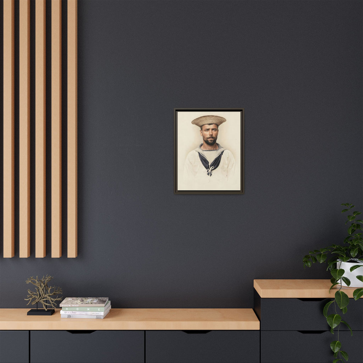 celibataire 020 | Framed Vintage Photo - Matte Canvas