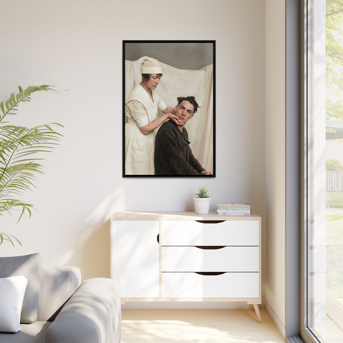celibataire 021 | Framed Vintage Photo - Matte Canvas