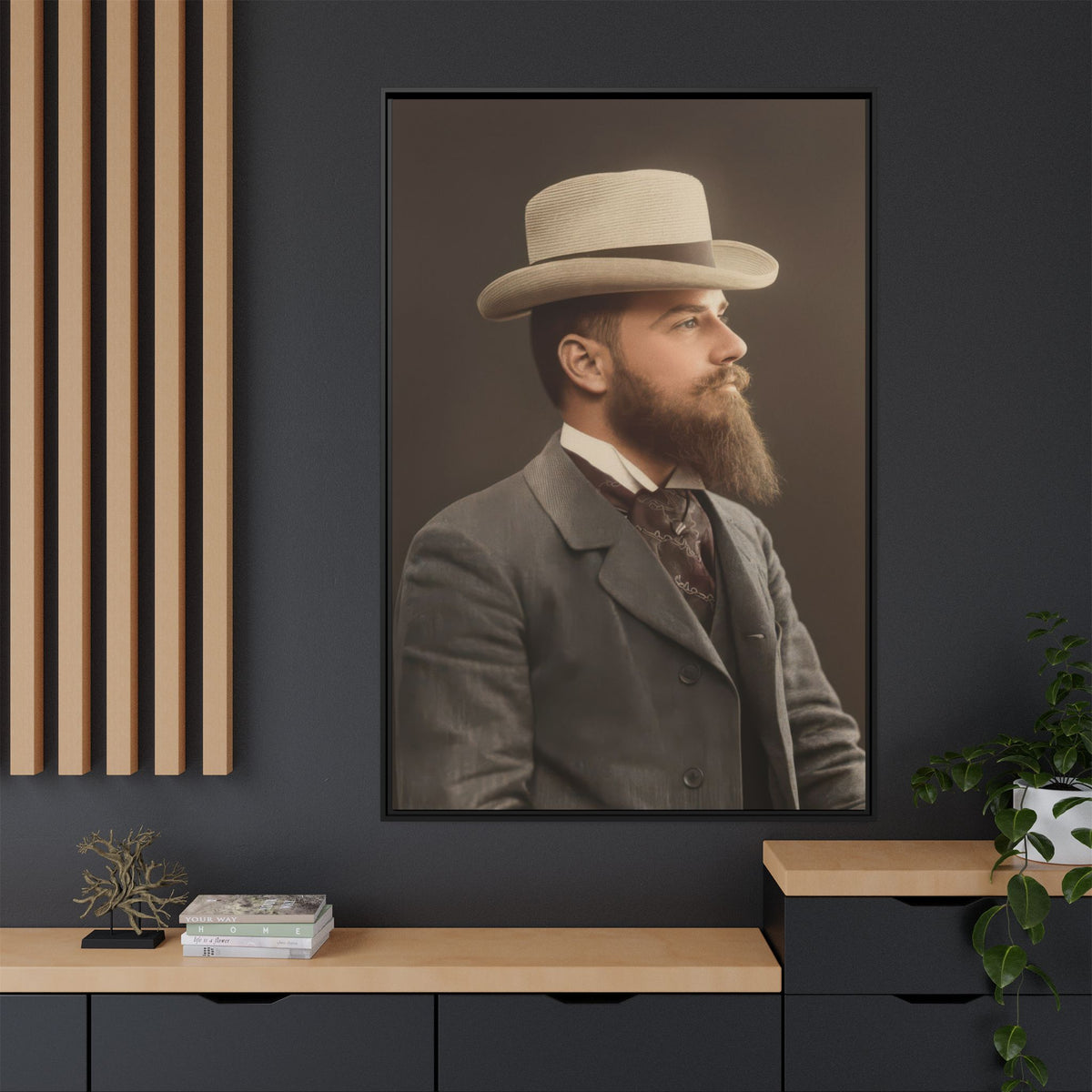 celibataire 014 | Framed Vintage Photo - Matte Canvas