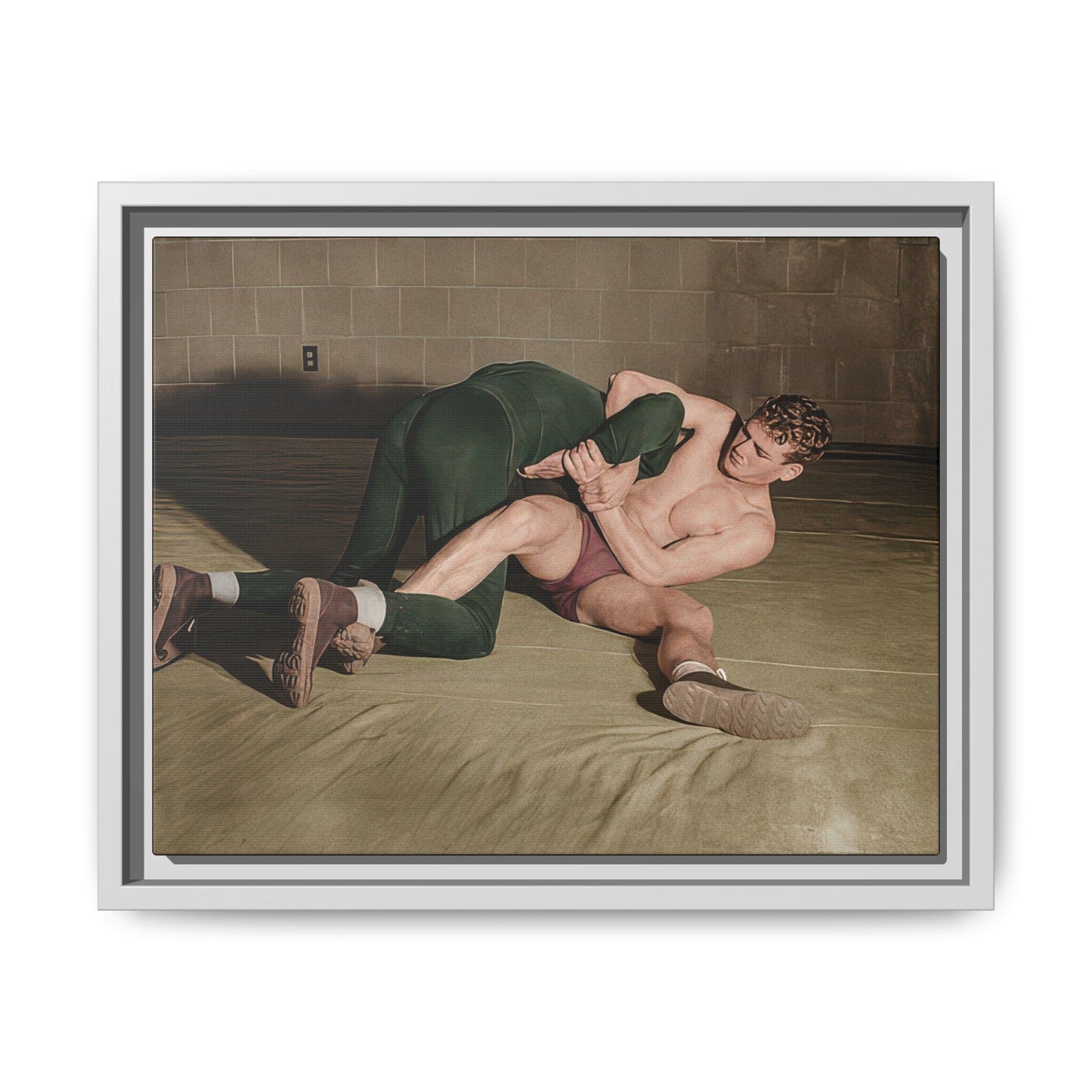 athlétisme 032 | Framed Vintage Photo - Matte Canvas