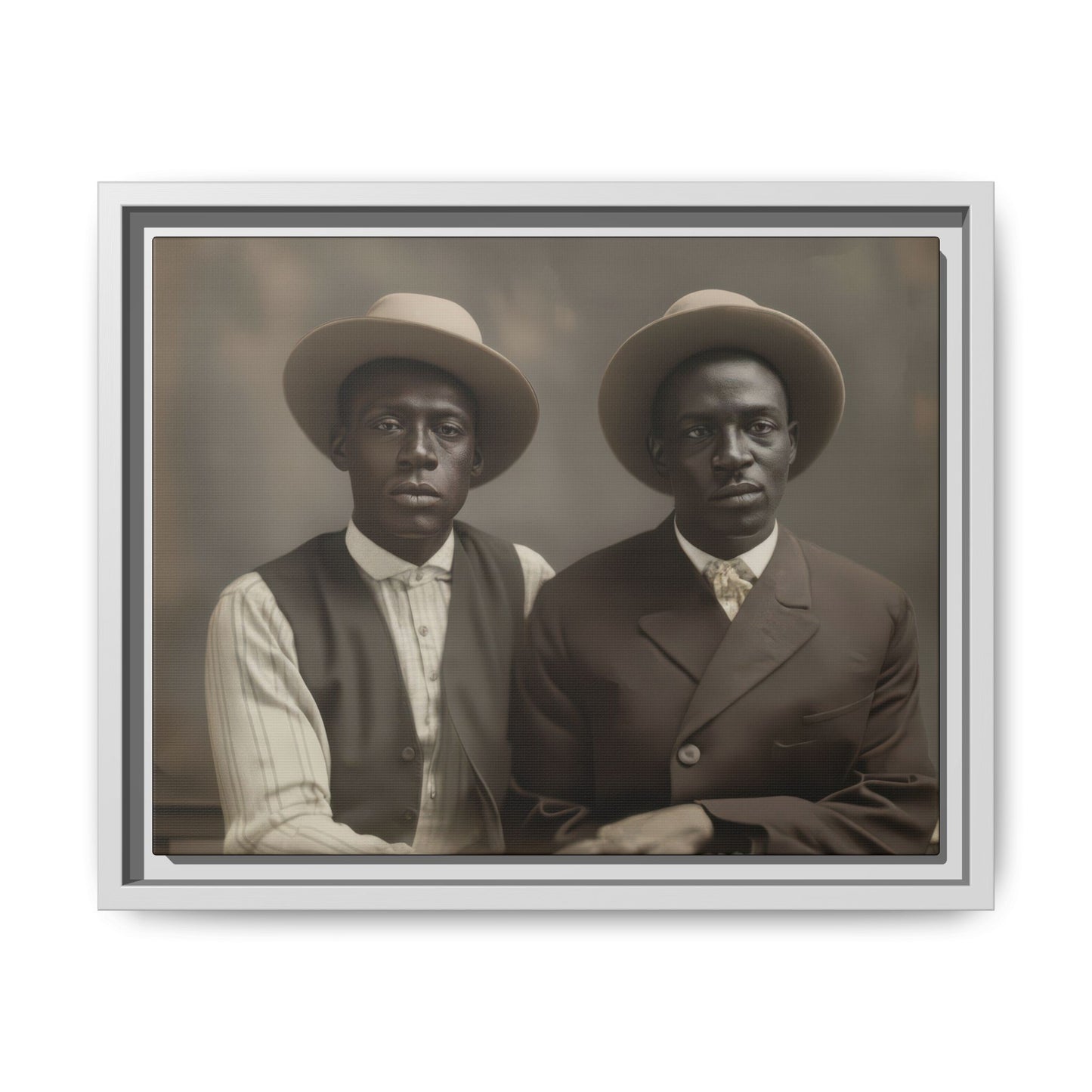 paire 103 | Framed Vintage Photo - Matte Canvas