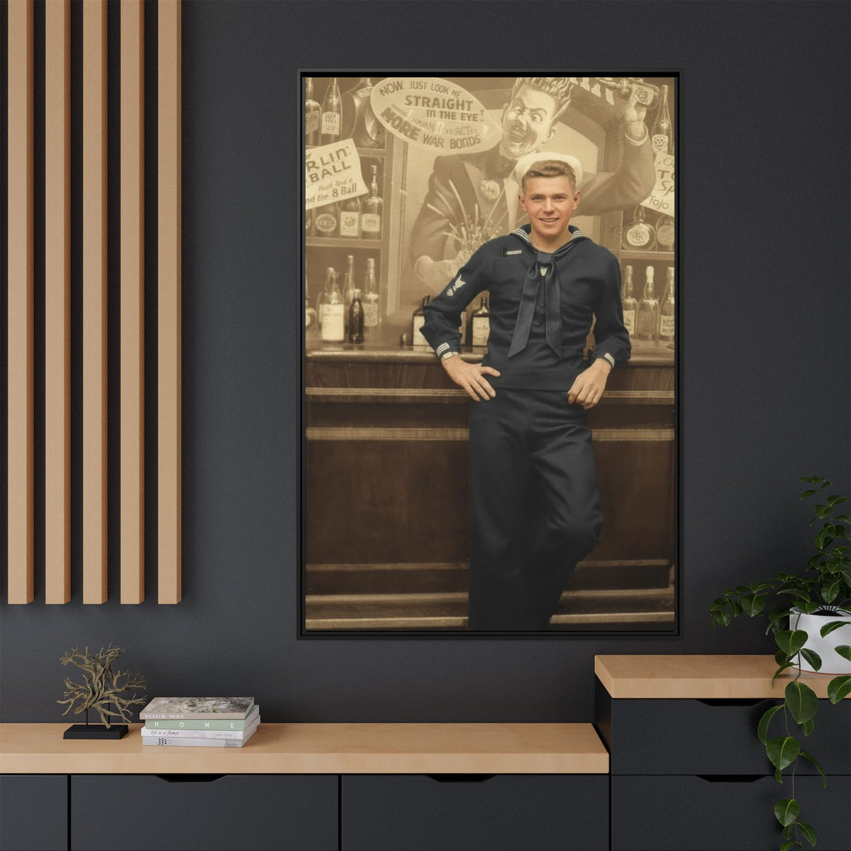 celibataire 006 | Framed Vintage Photo - Matte Canvas